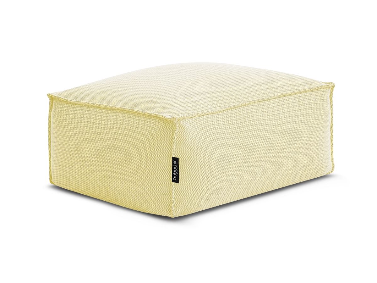 Bobochic Biarritz Pouf Melange-Stoff Gelb