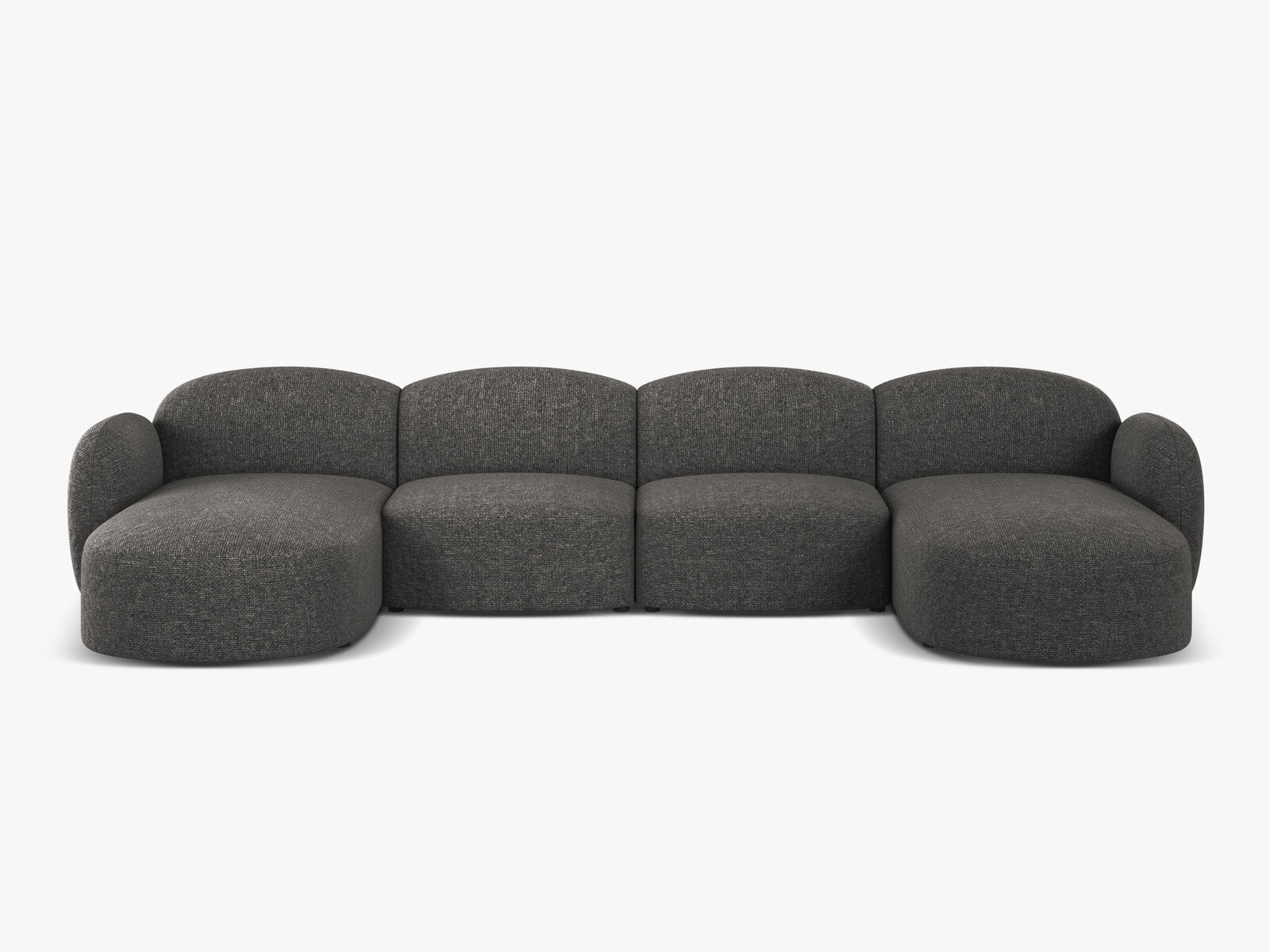 Micadoni Panorama Sofa Blair 6-Sitzer Chenille Eden Dunkelgrau