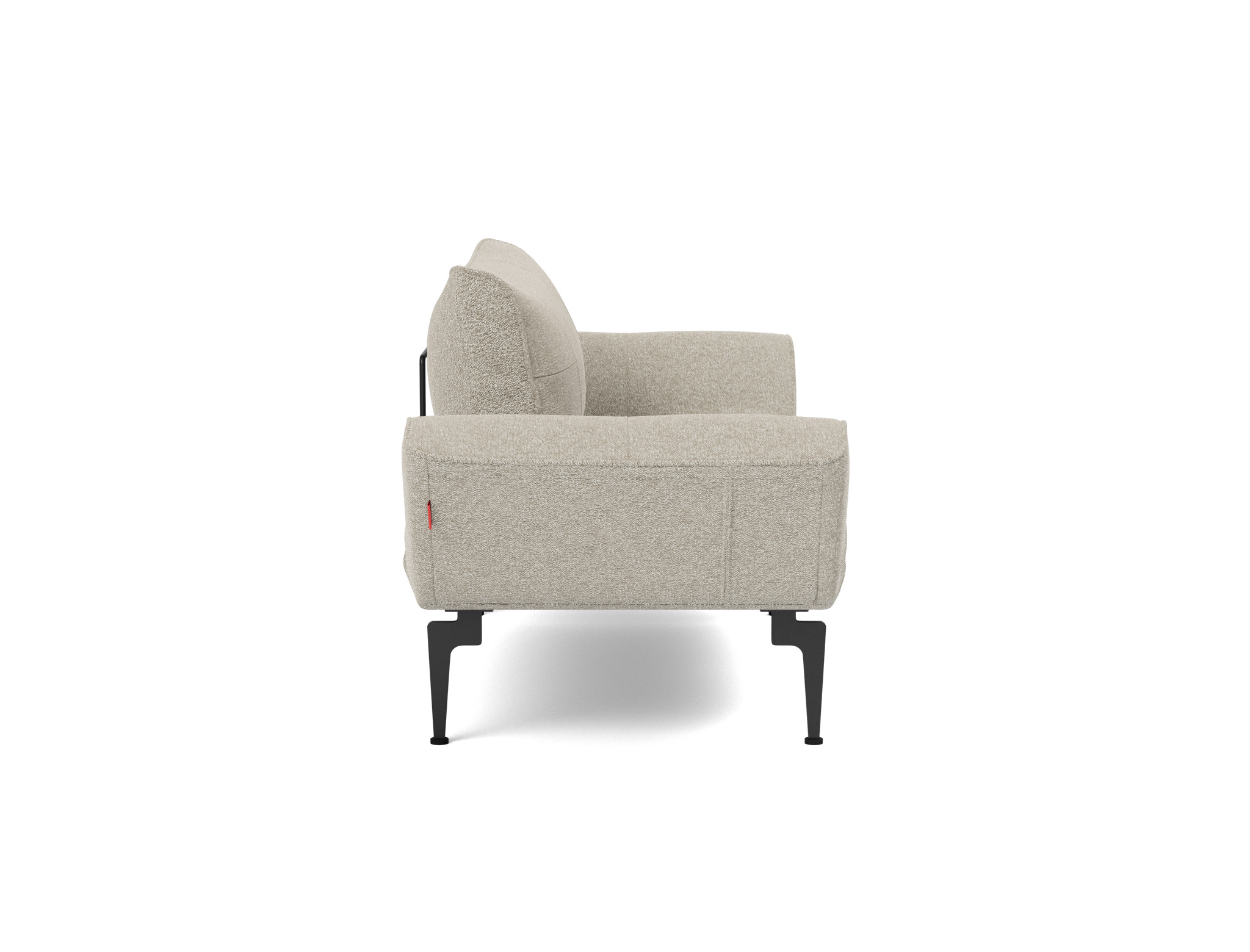 Tagesbett Zeal Boucle Skandi 539-Beige Beine Laser schwarz