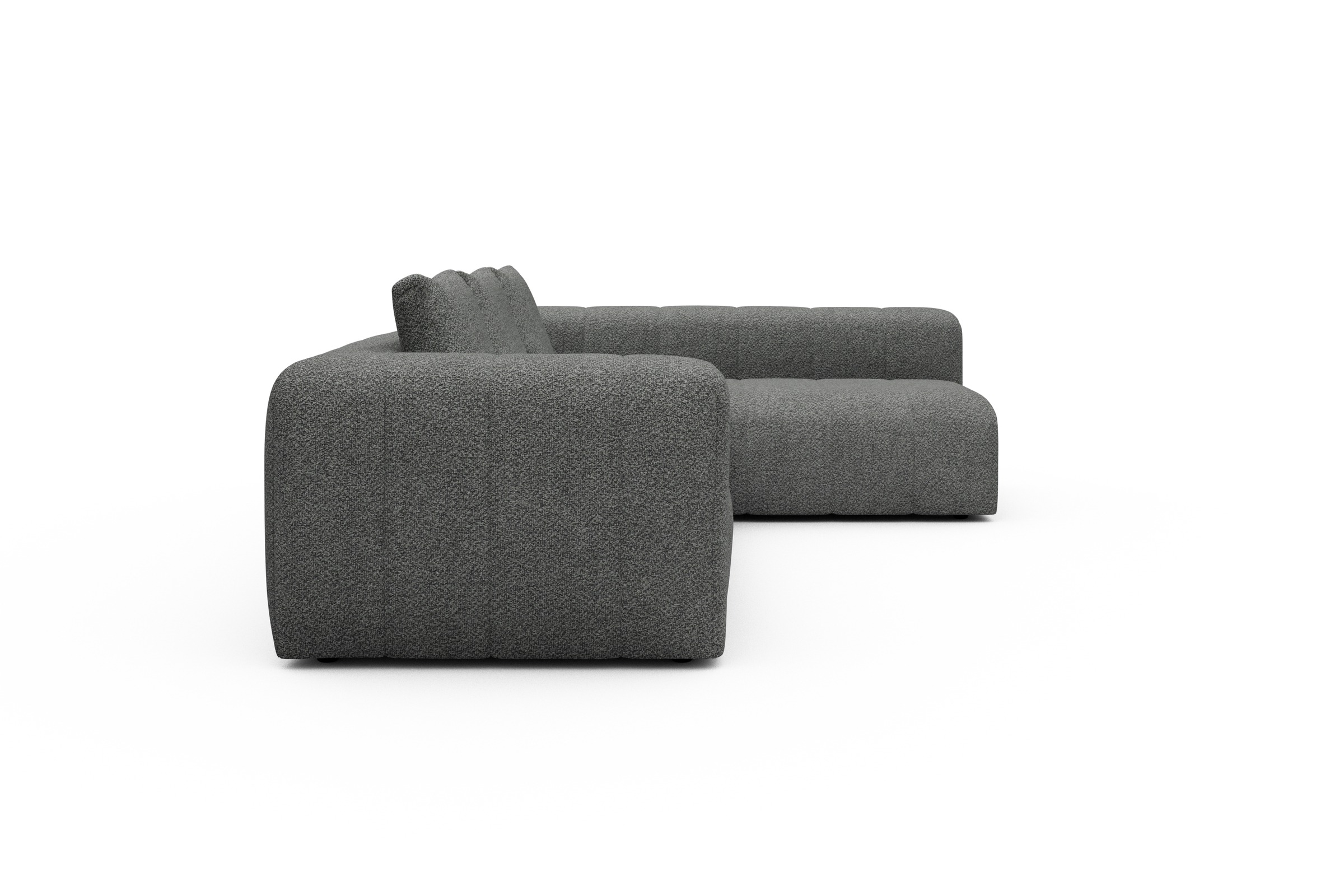 Ecksofa Hugo 2x 2,5-Sitzer Armlehne links Vanora-Warm-Grey