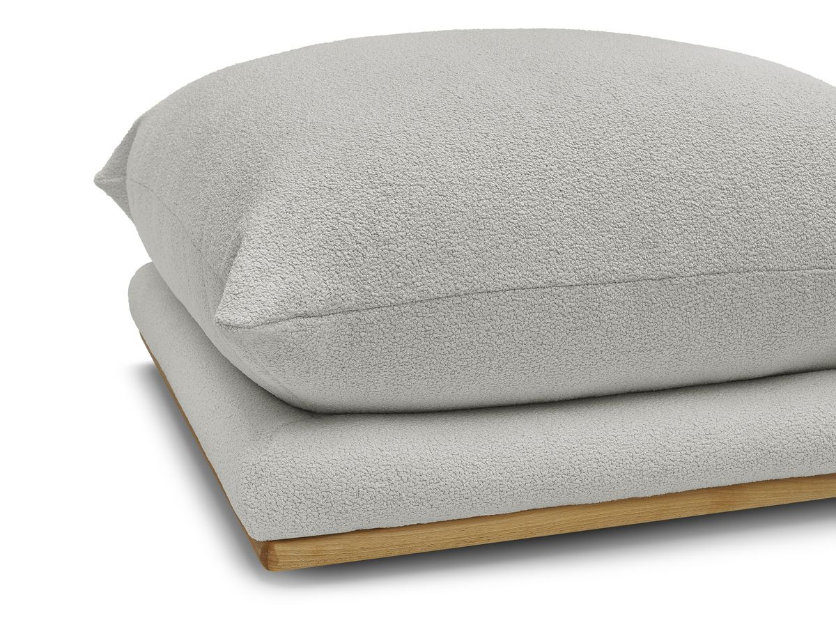 Bobochic Ernest Pouf Bouclé-Stoff Hellgrau
