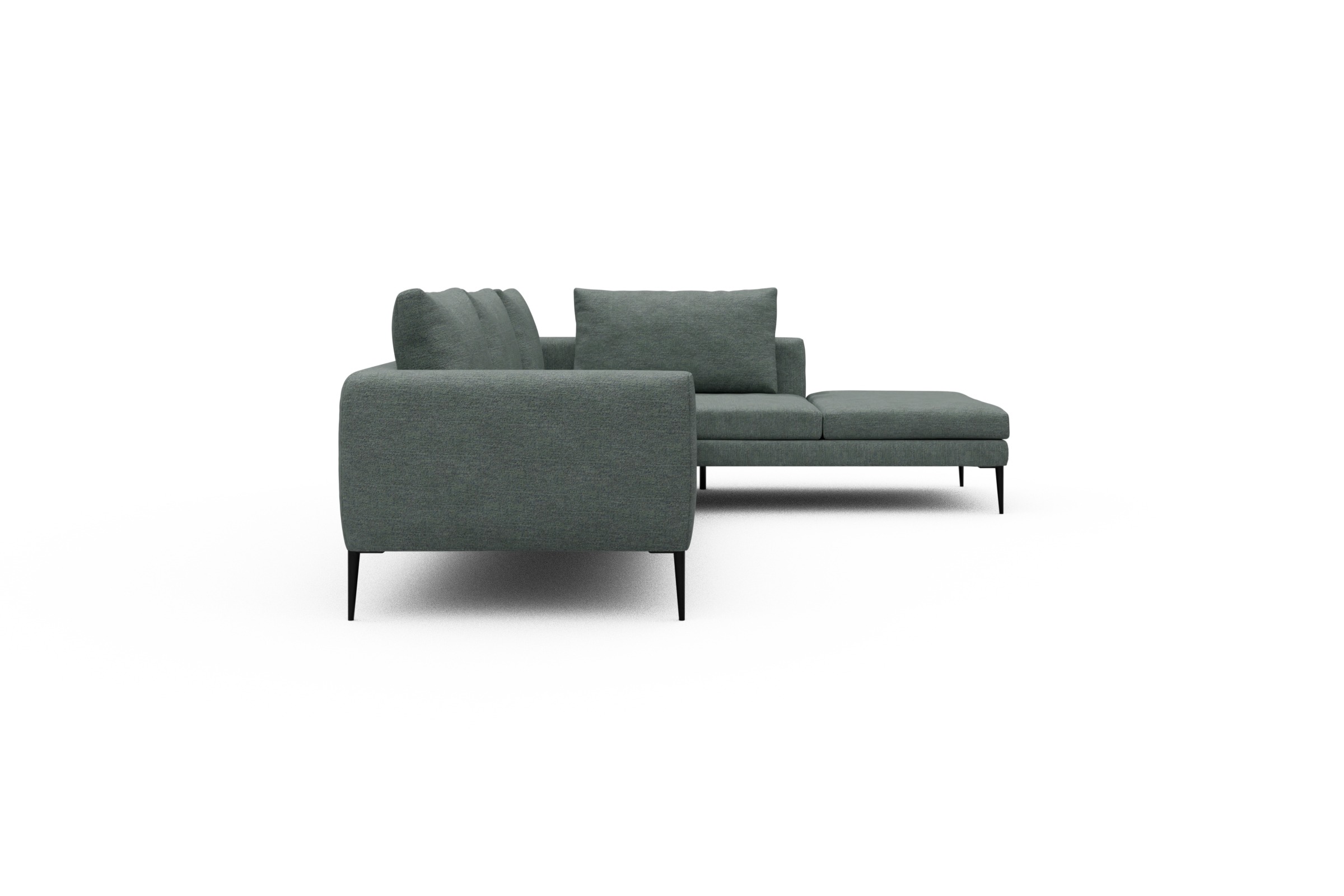 Ecksofa Paul Relax-Ecke links mit 3-Sitzer Carreno-Ice-Blue
