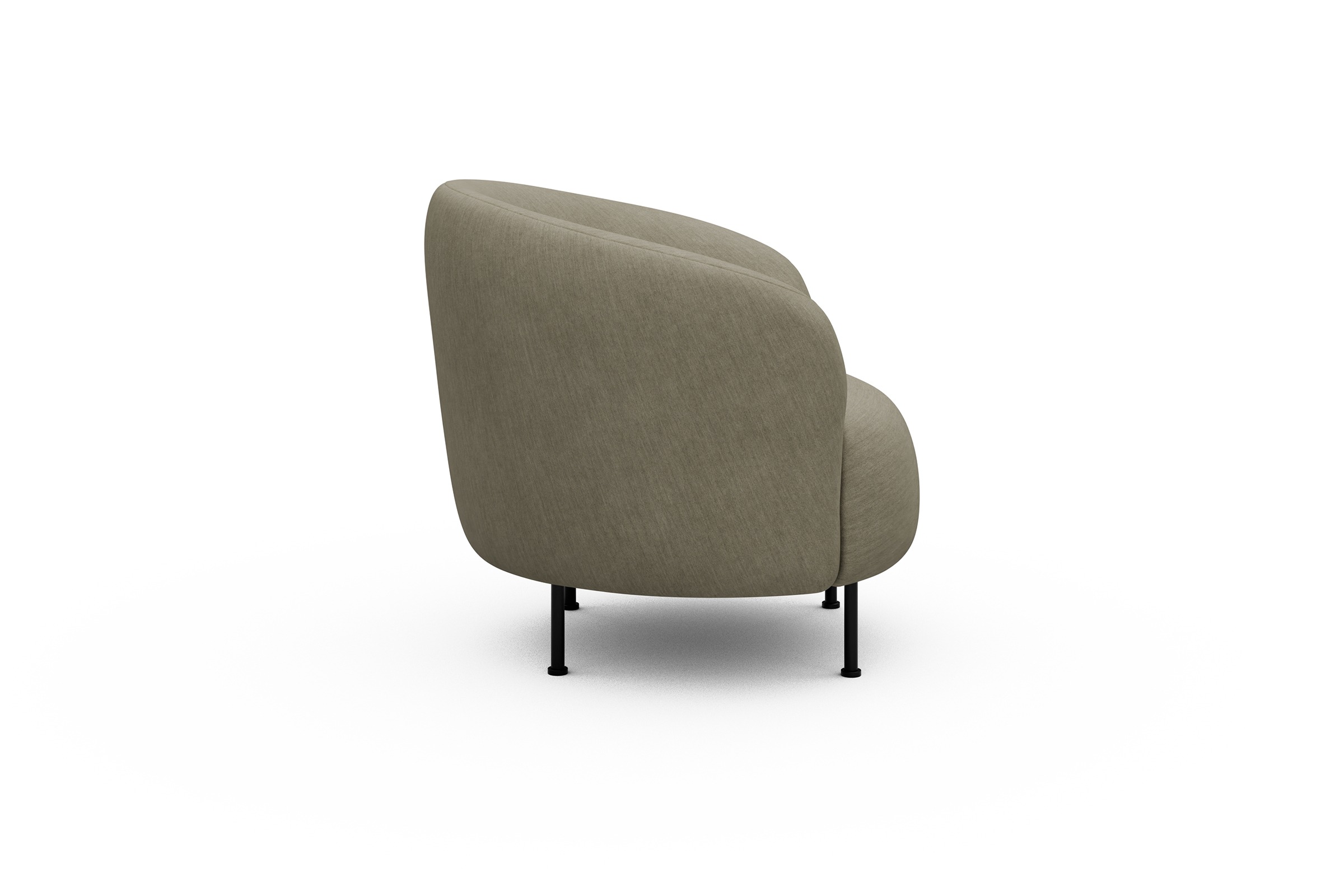 Sessel Ronda Metallbeine Schwarz Vivus-Dusty-Sand
