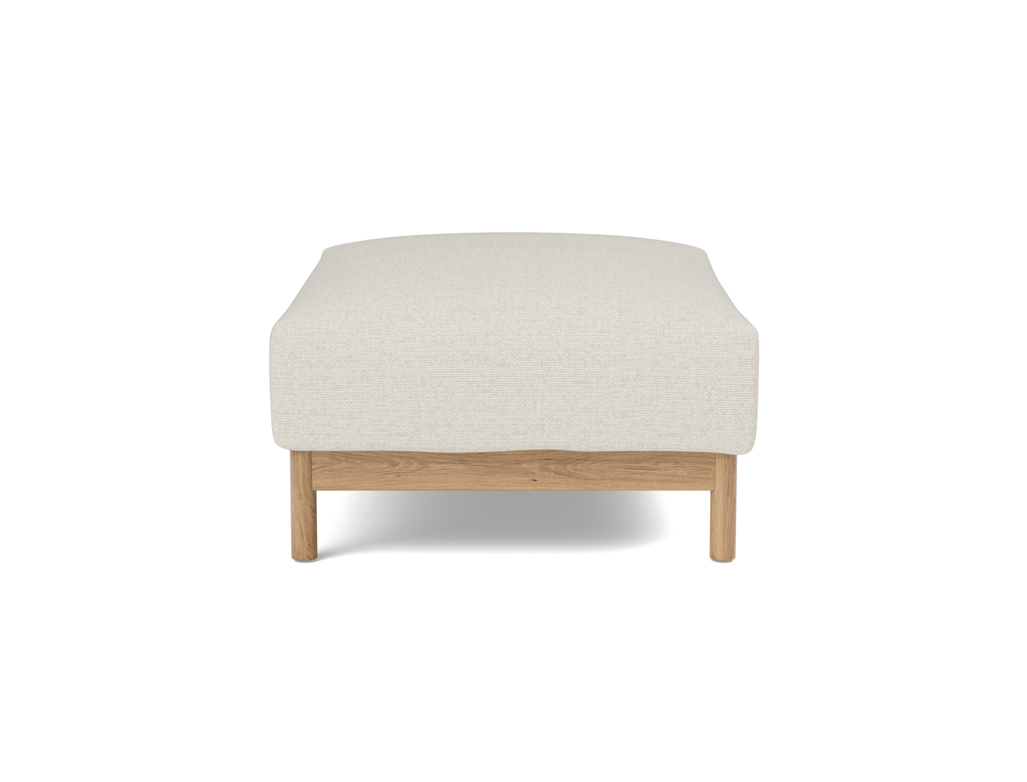 Hocker Malloy Boucle Skandi 531-Off-White Beine Eiche