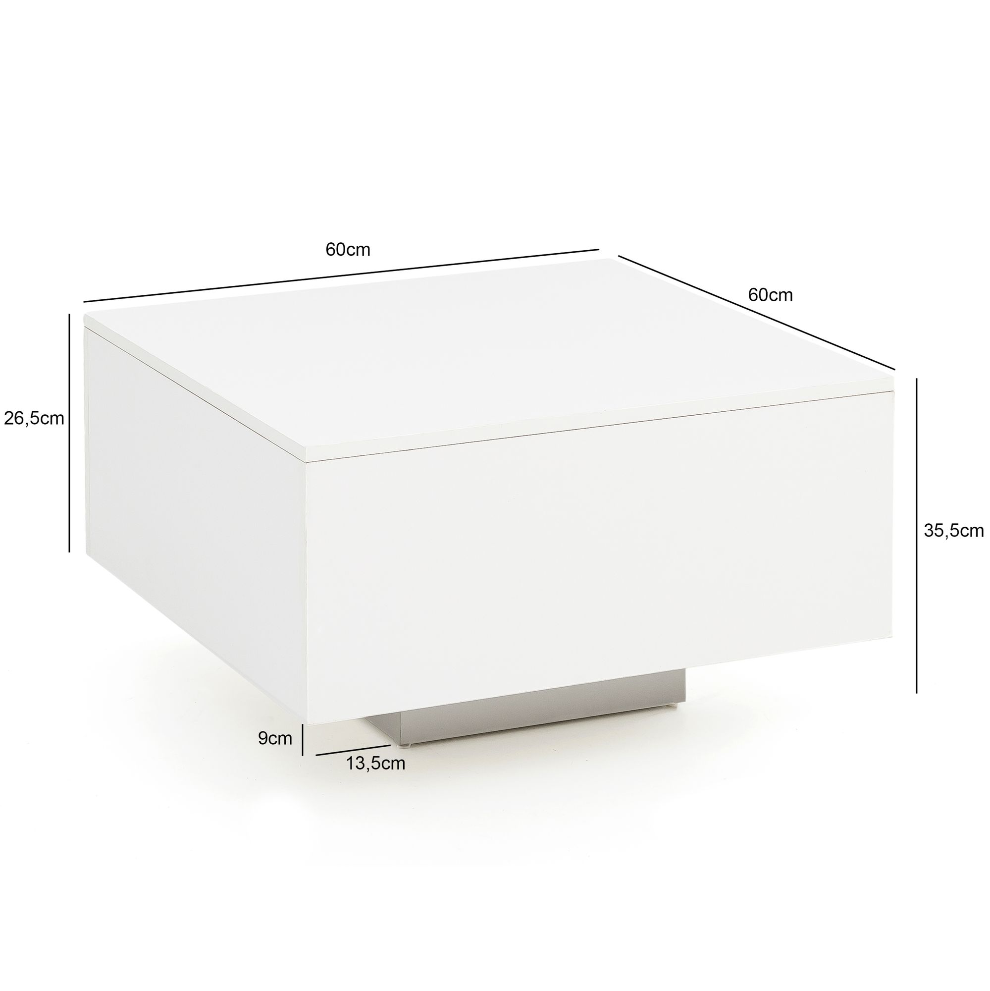 Couchtisch Kjellerup Weiß 60 × 60 × 35,5 cm