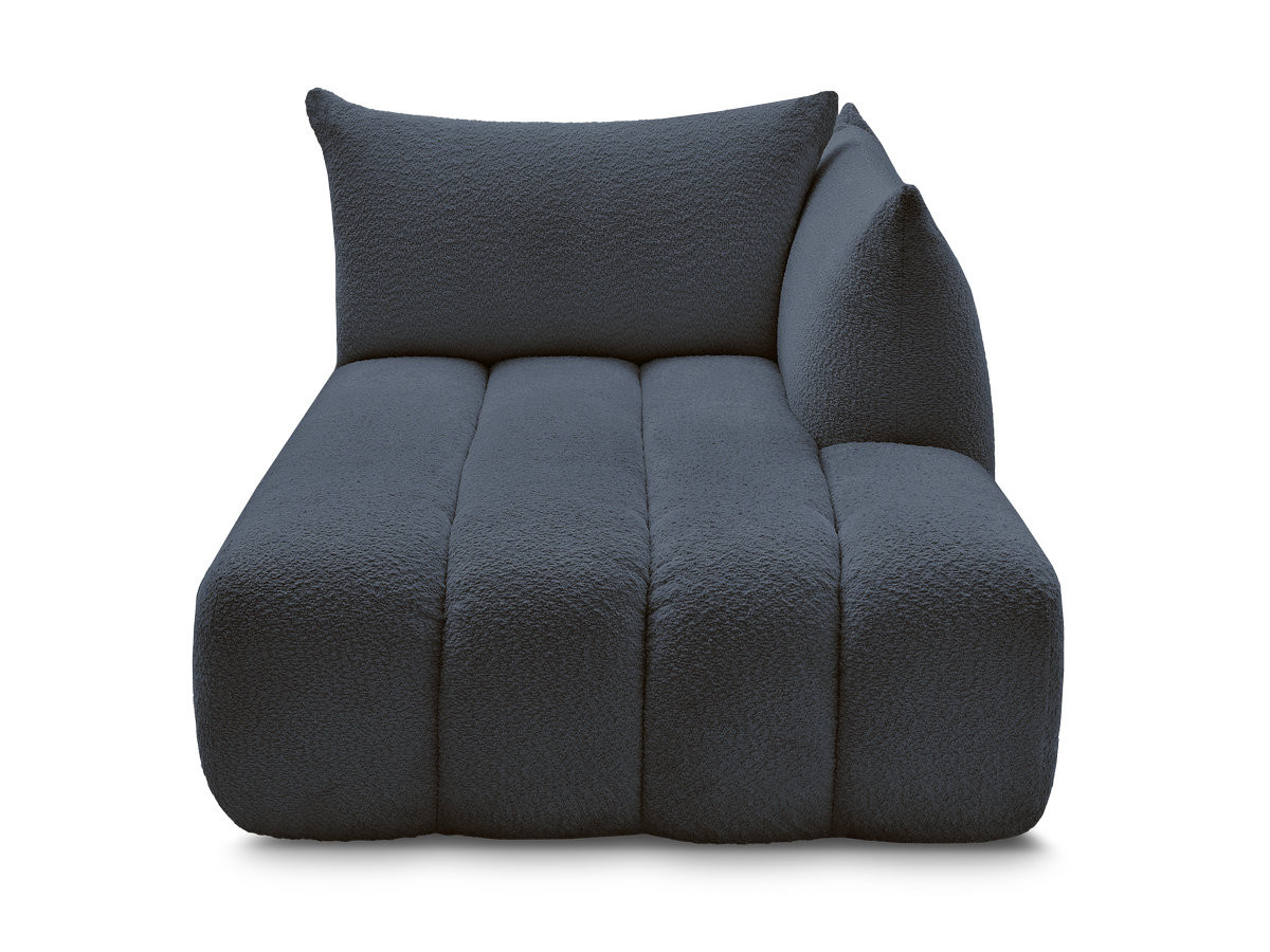 Bobochic Azra Méridienne-Modul Bouclé-Stoff Dunkelblau Ecke rechts