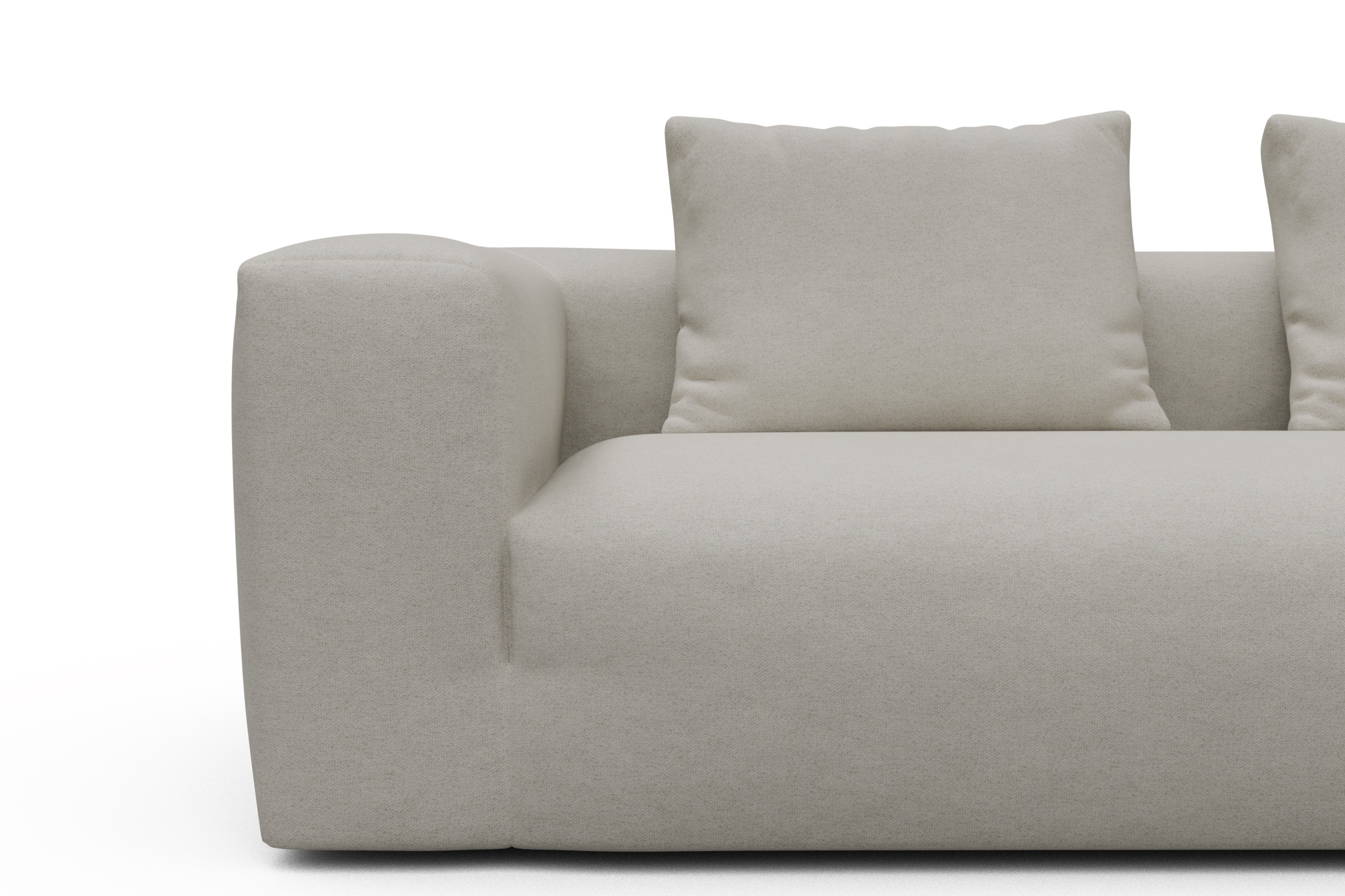 Ecksofa Fred Relax-Ecke rechts mit 2,5-Sitzer Denari-Clean-Beige