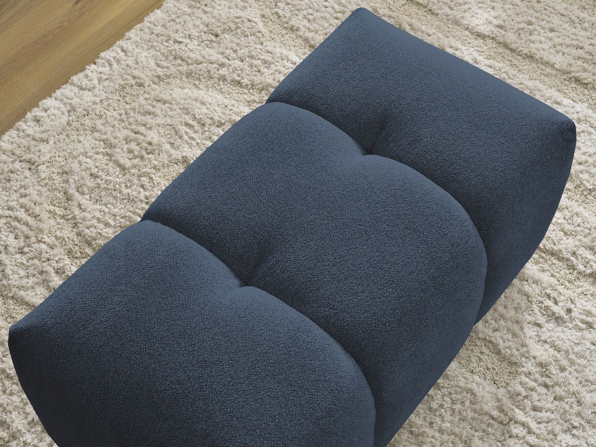 Bobochic Roxelane Pouf Melange-Stoff Dunkelblau