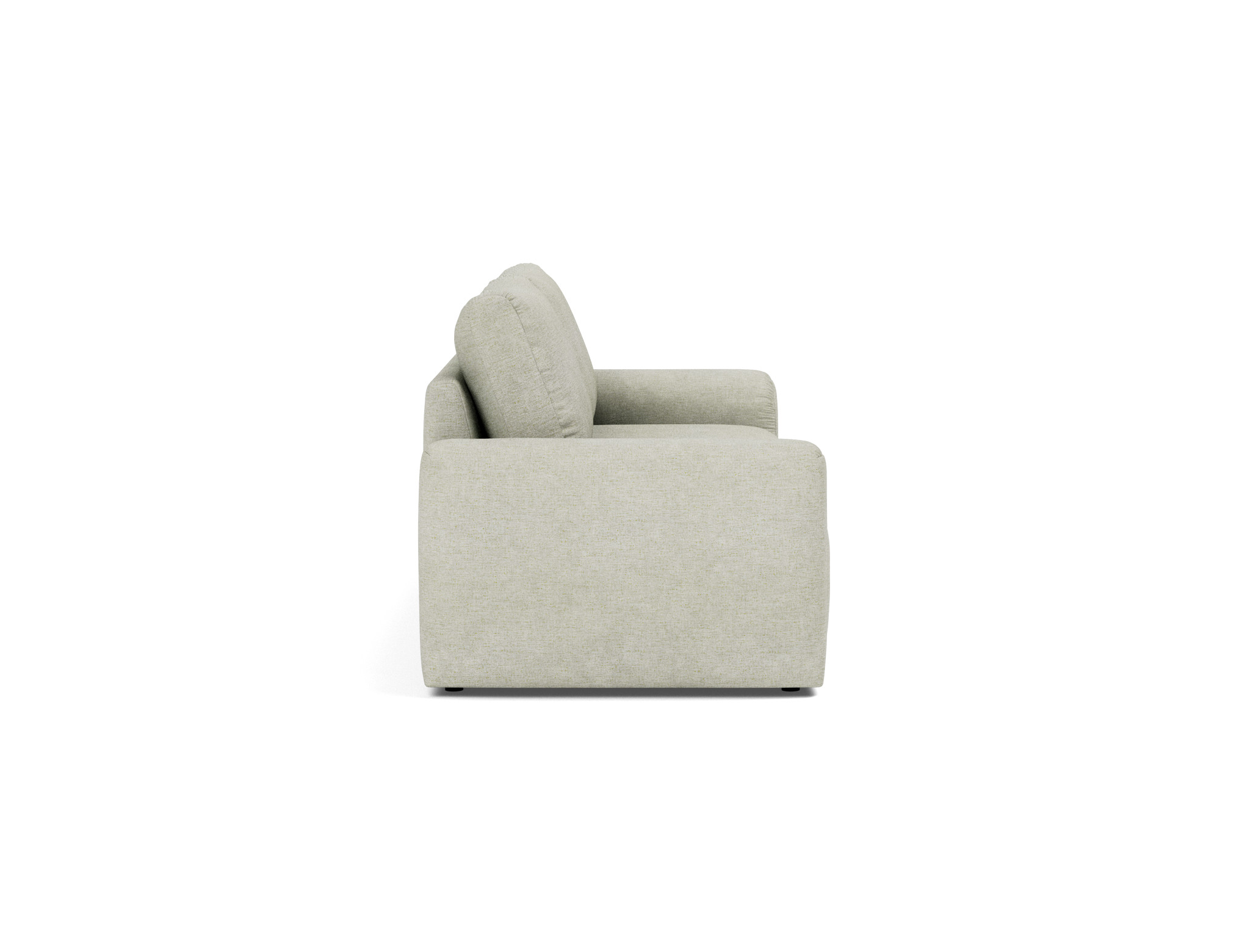 Schlafsofa Norum mit Chunky-Armlehnen Flachgewebe Avella 280-Sand