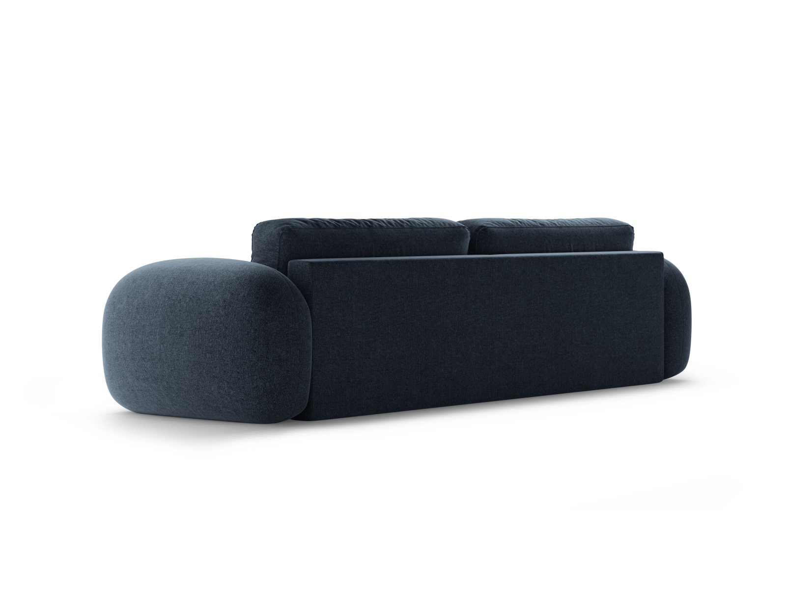 Cosmopolitan Design Schlafsofa Tonale 3-Sitzer mit Bettkasten Chenille Eden Marineblau