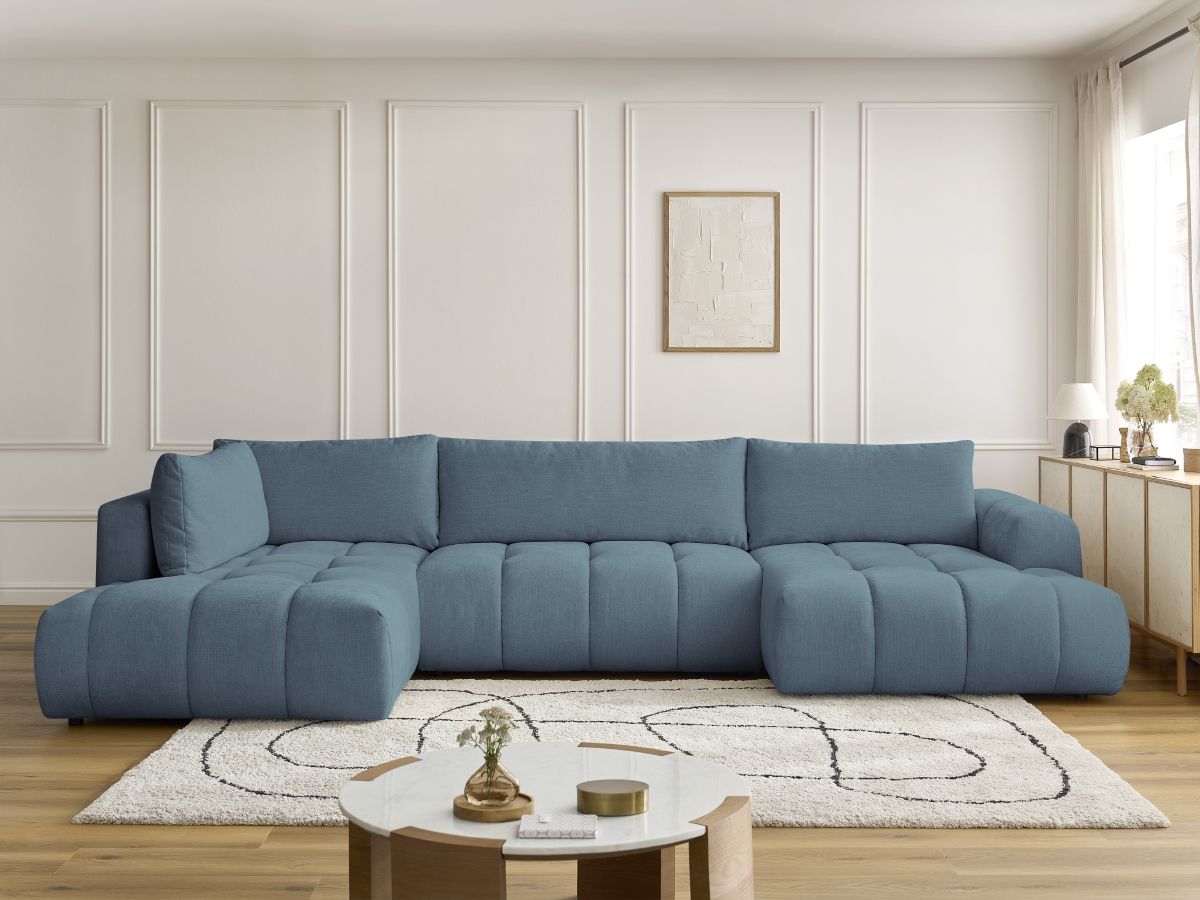 Bobochic Fuji Wohnlandschaft Stoff Hellblau Ecke rechts