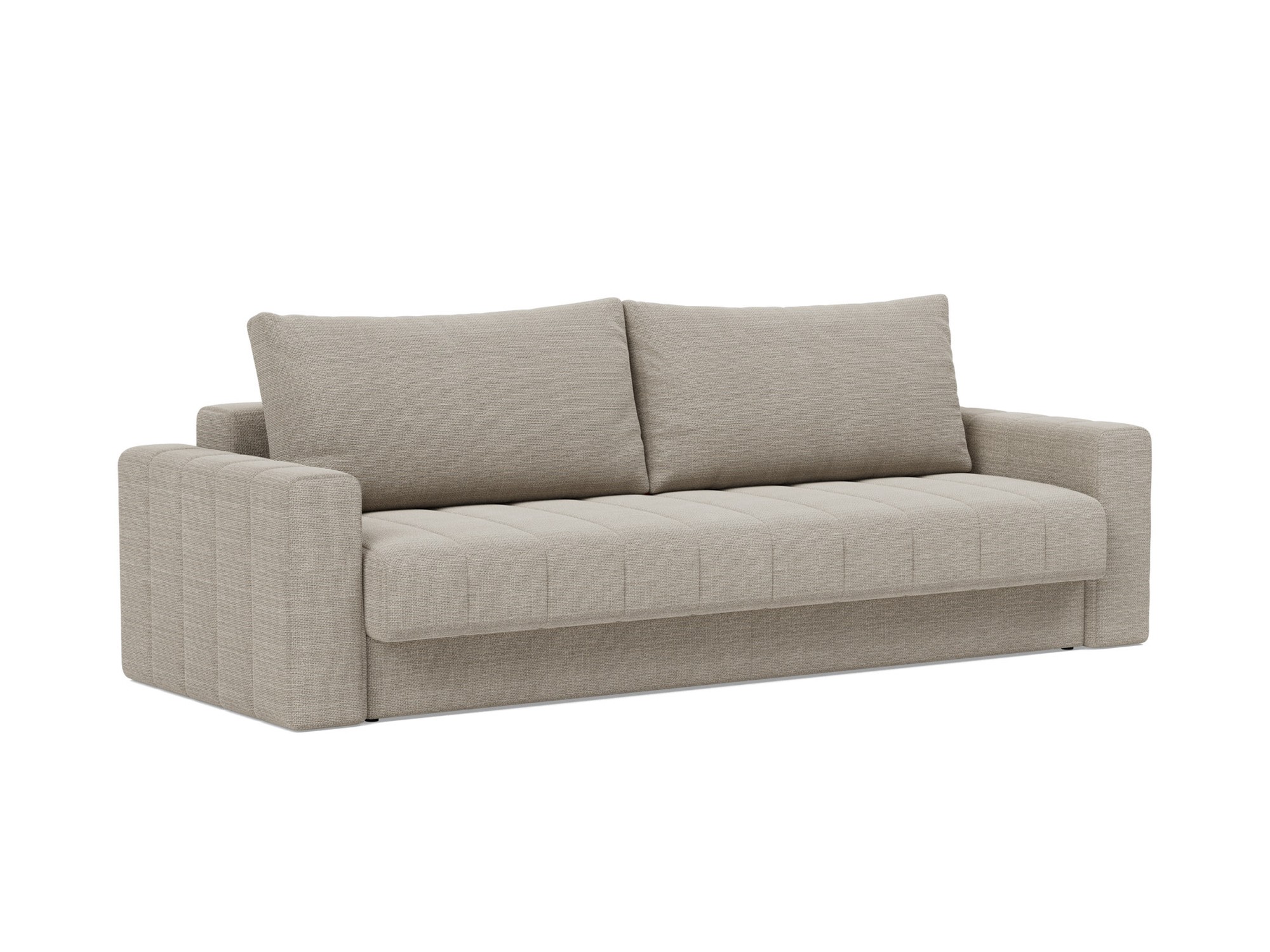 Schlafsofa Akello mit Armlehnen Strukturierter Stoff Kenya 579-Gravel
