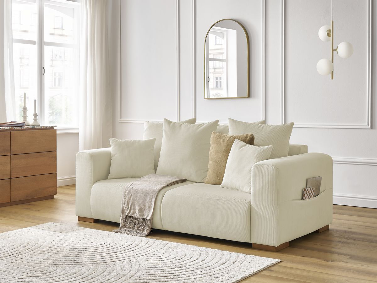 Bobochic Sidonie Sofa 2-Sitzer Cordsamt Beige