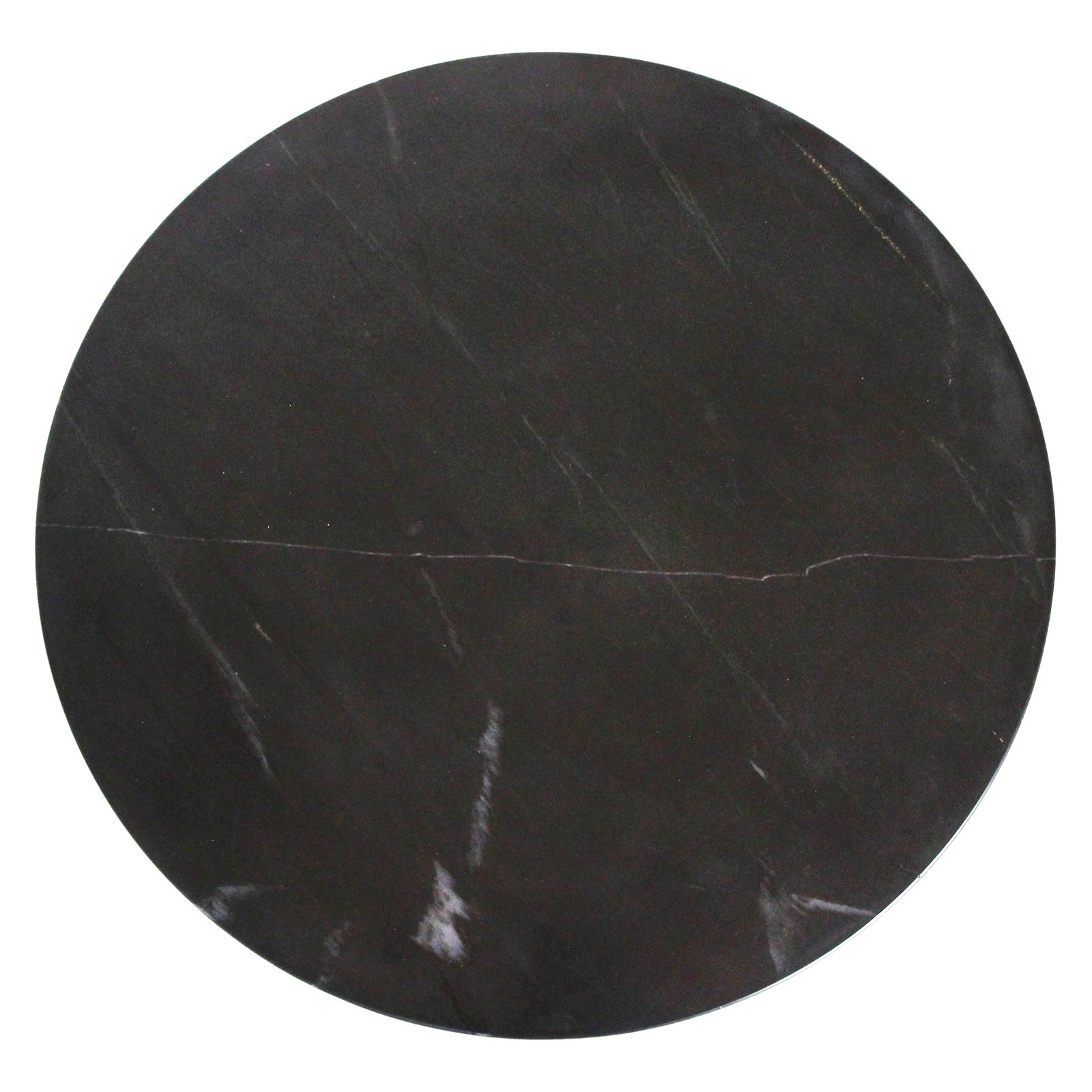 Raw Materials Runder Beistelltisch aus Marmor schwarz