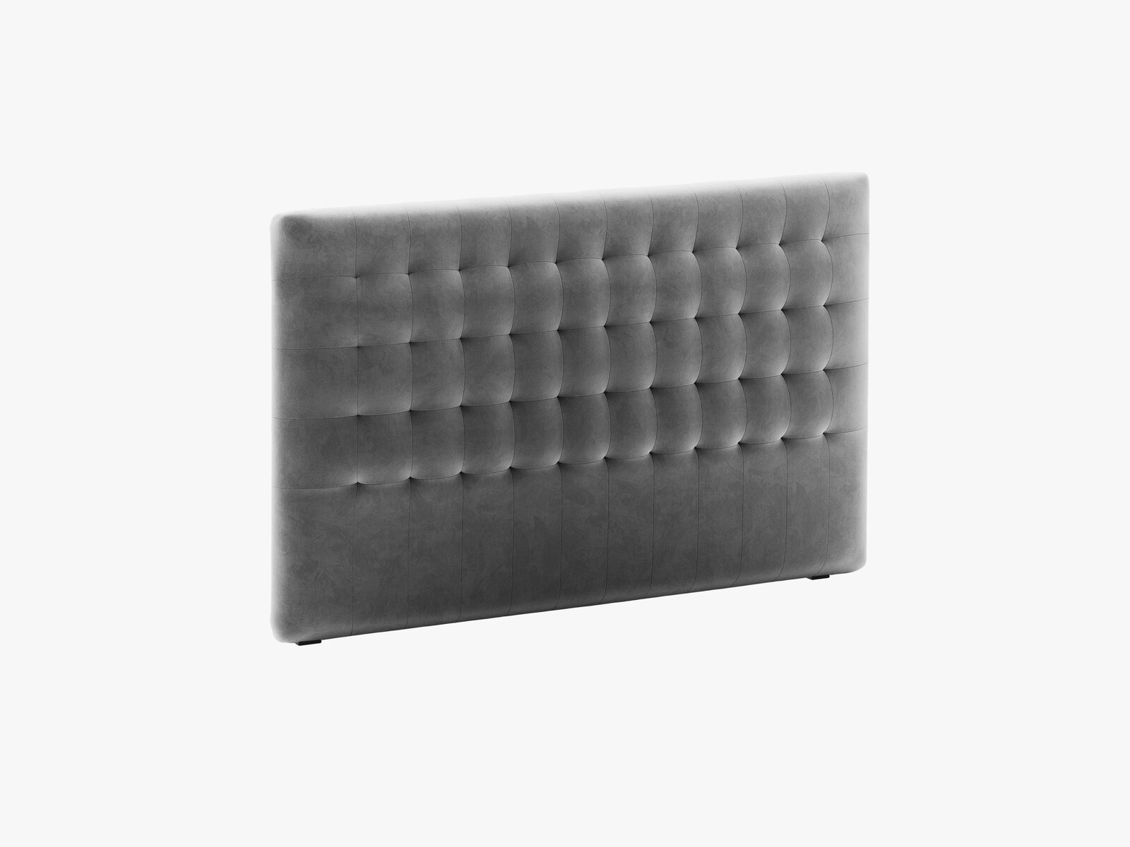 Micadoni Nova Samtiger Kopfteil 120 cm (H 95 cm) Samt Paris Grau 160x95