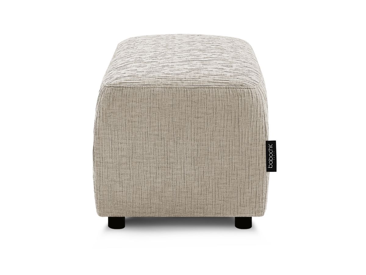 Bobochic Atilla Pouf Strukturstoff Beige