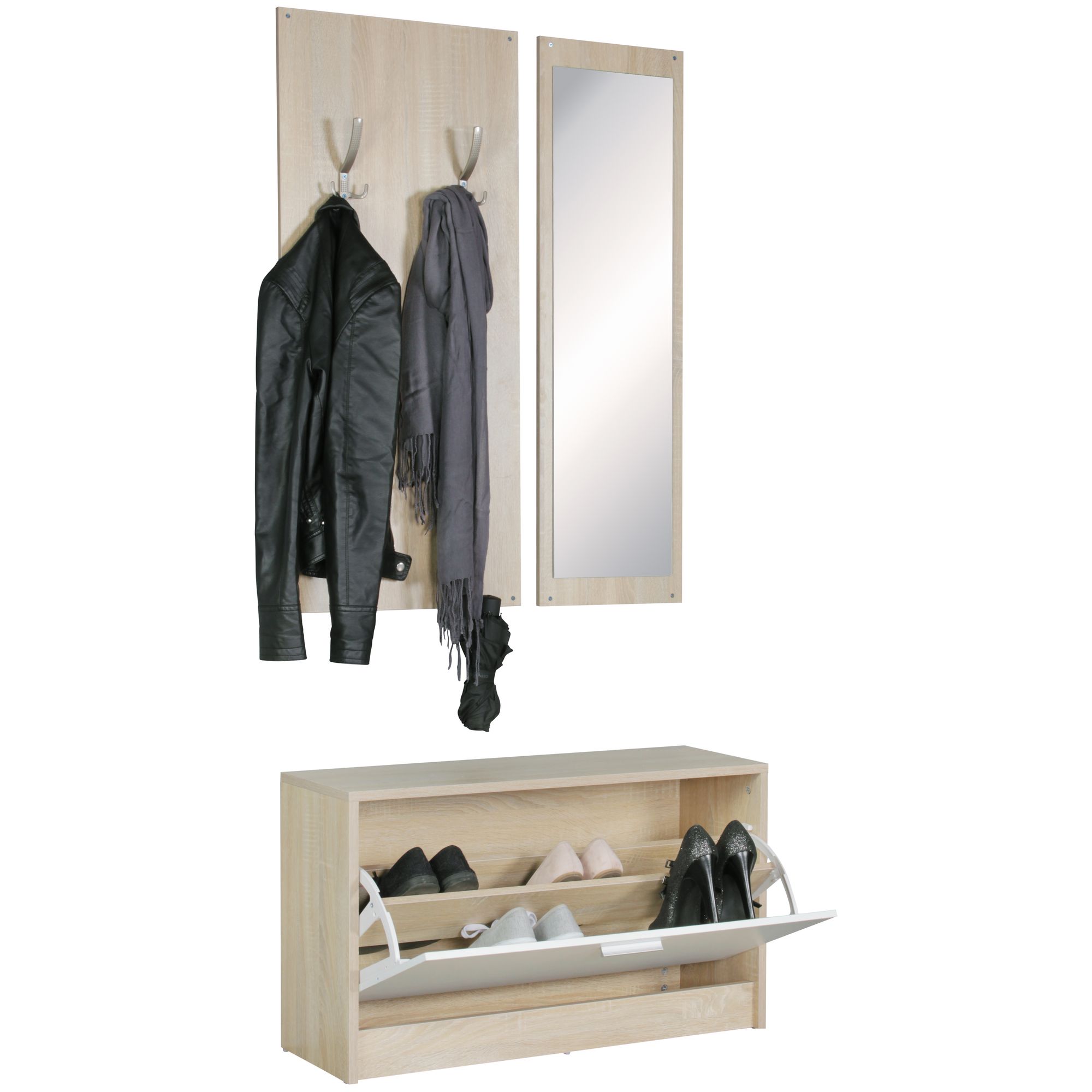 Wandgarderobe Nordvik Sonoma 80 × 27 × 180 cm