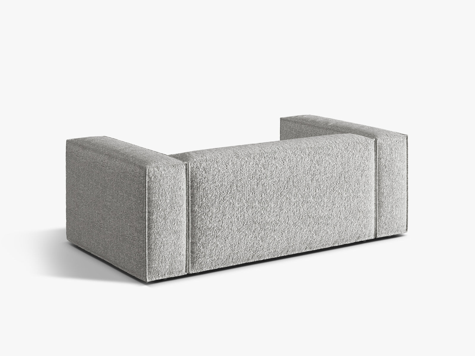 Micadoni Sofa Nuria 2-Sitzer Boucle Silber