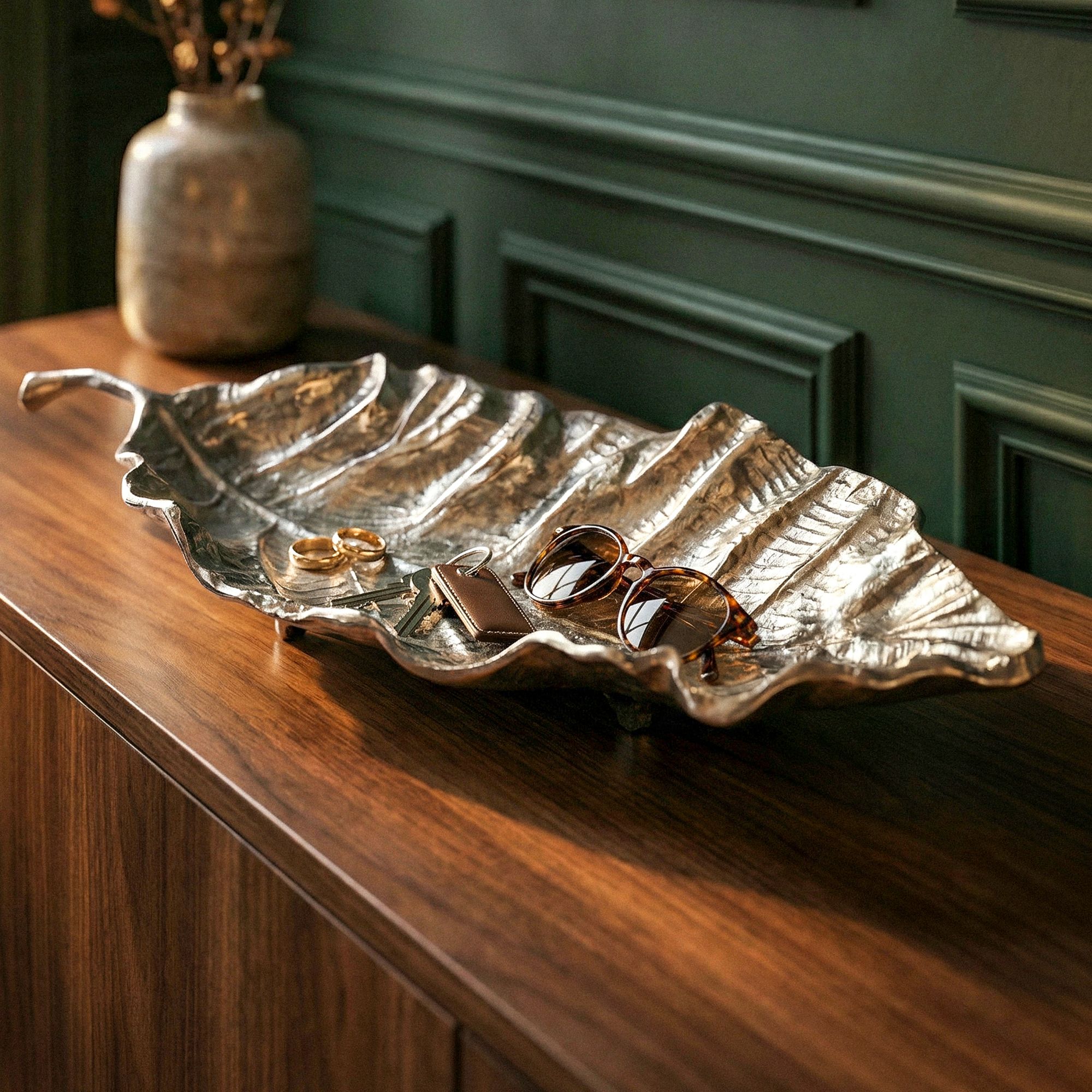 Dekoschale Rennebu Aluminium Silber 67 × 27 × 11 cm
