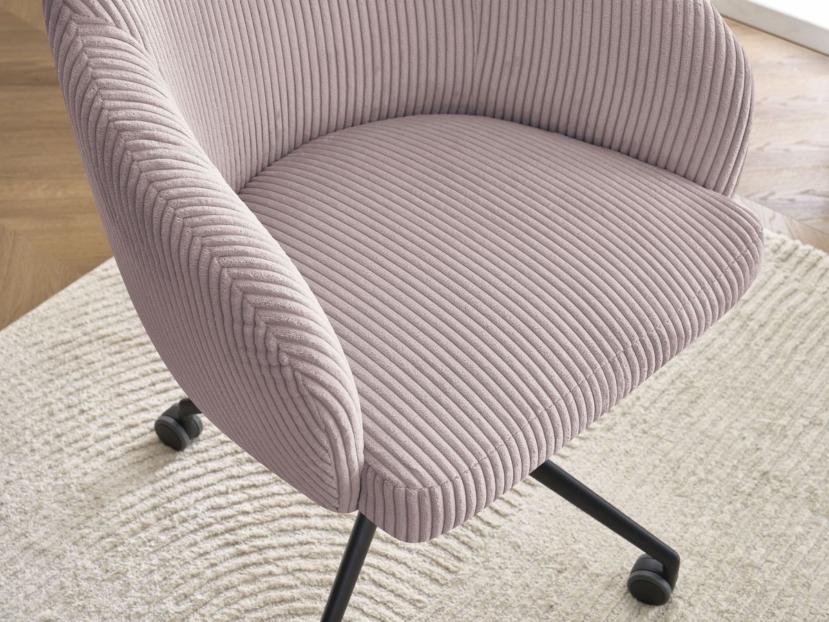 Bobochic Sophie Bürostuhl Cordsamt Rosa