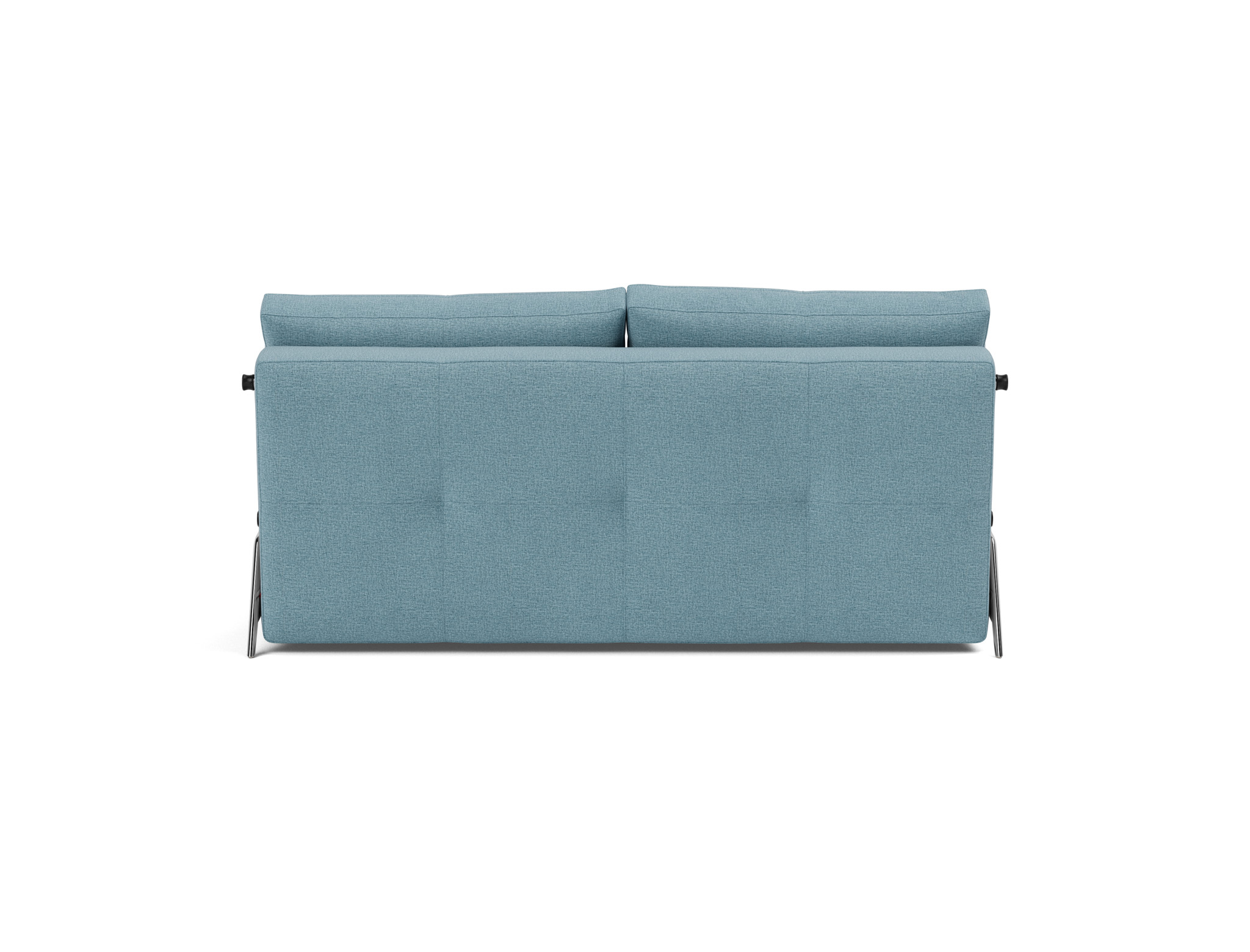 Schlafsofa Cubed 160 Flachgewebe Mixed Dance 525-Light-Blue Beine Aluminium
