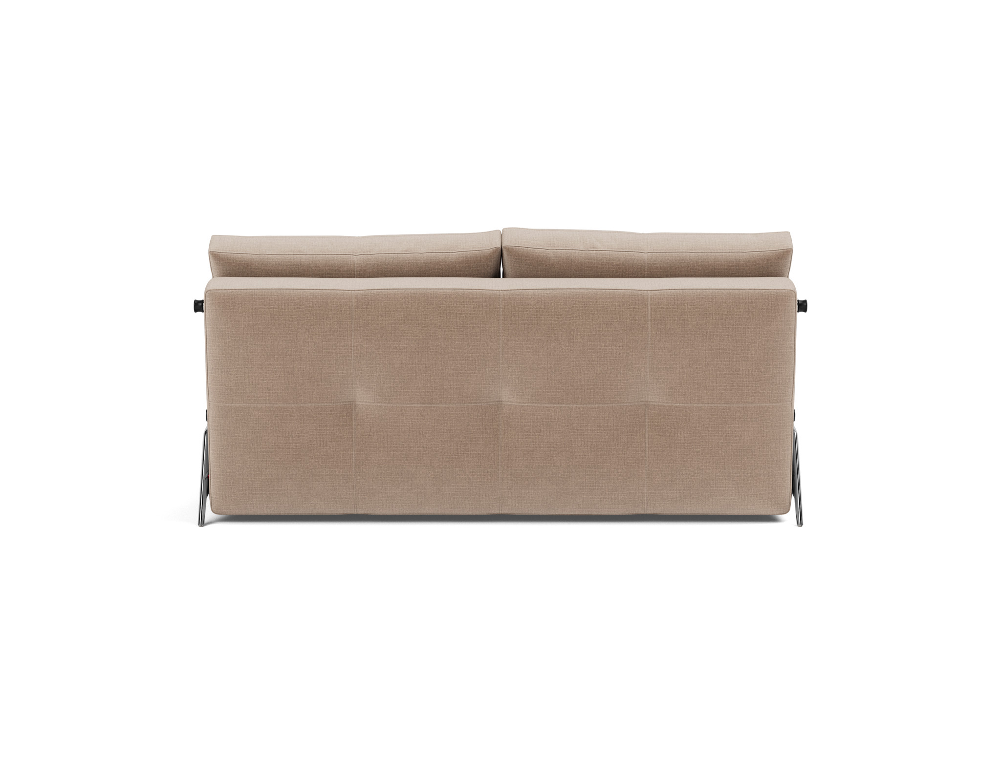 Schlafsofa Cubed 160 Chenille Esina 417-Mocha Beine Aluminium