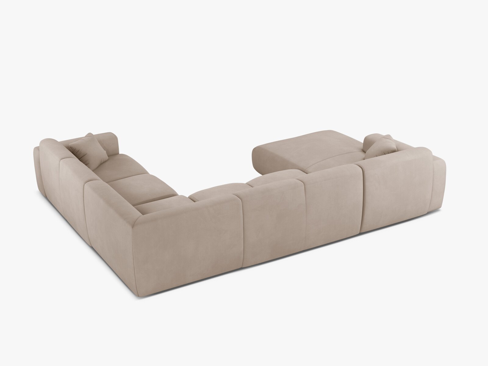 Micadoni Molino Panoramasofa 6-Sitzer Rechts Chenille Rebel Beige