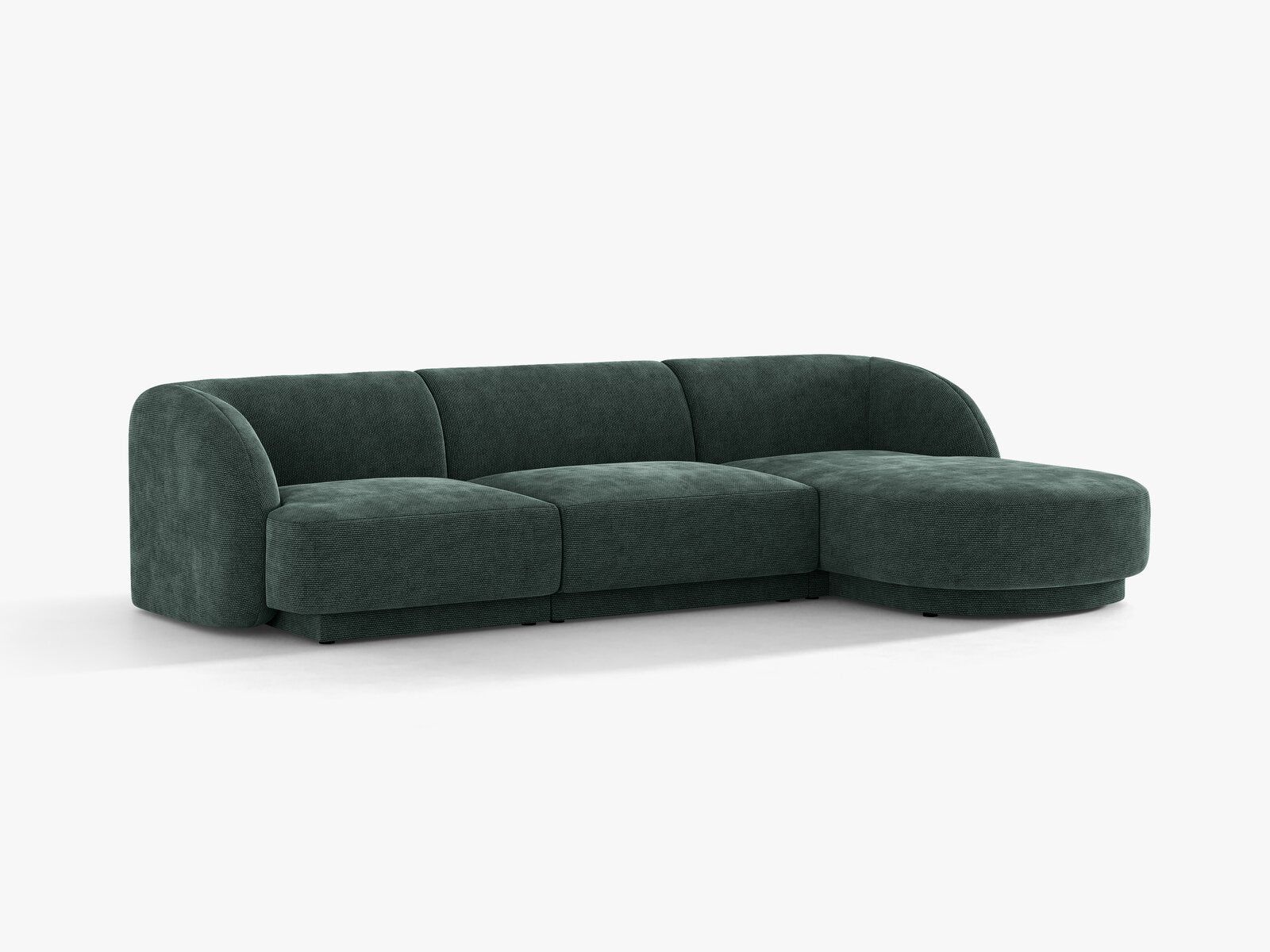 Micadoni Ecksofa Miley 4-Sitzer Rechts Chenille Haga Petrol