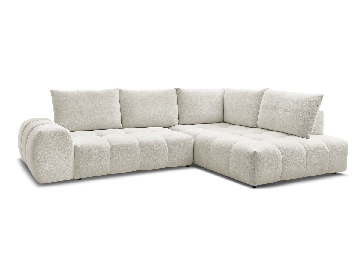 Bobochic Everest Ecksofa mit Schlaffunktion und Bettkasten 320 × 212 cm, 5 Kissen