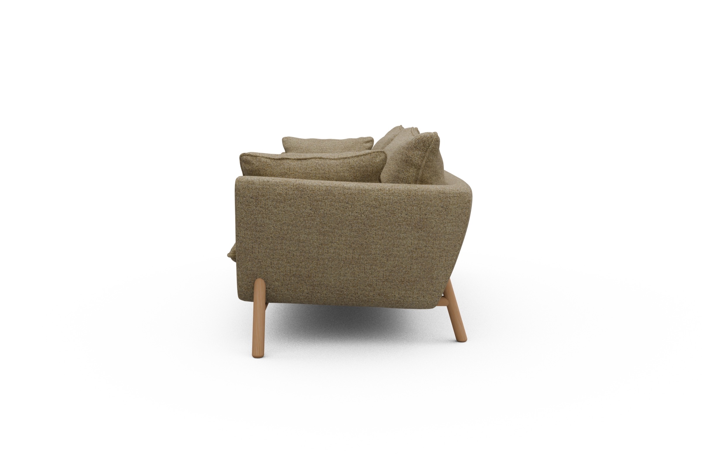 Sofa Emil PREMIUM 3-Sitzer Beinfarbe Eiche Natur Carreno-Silician-Yellow