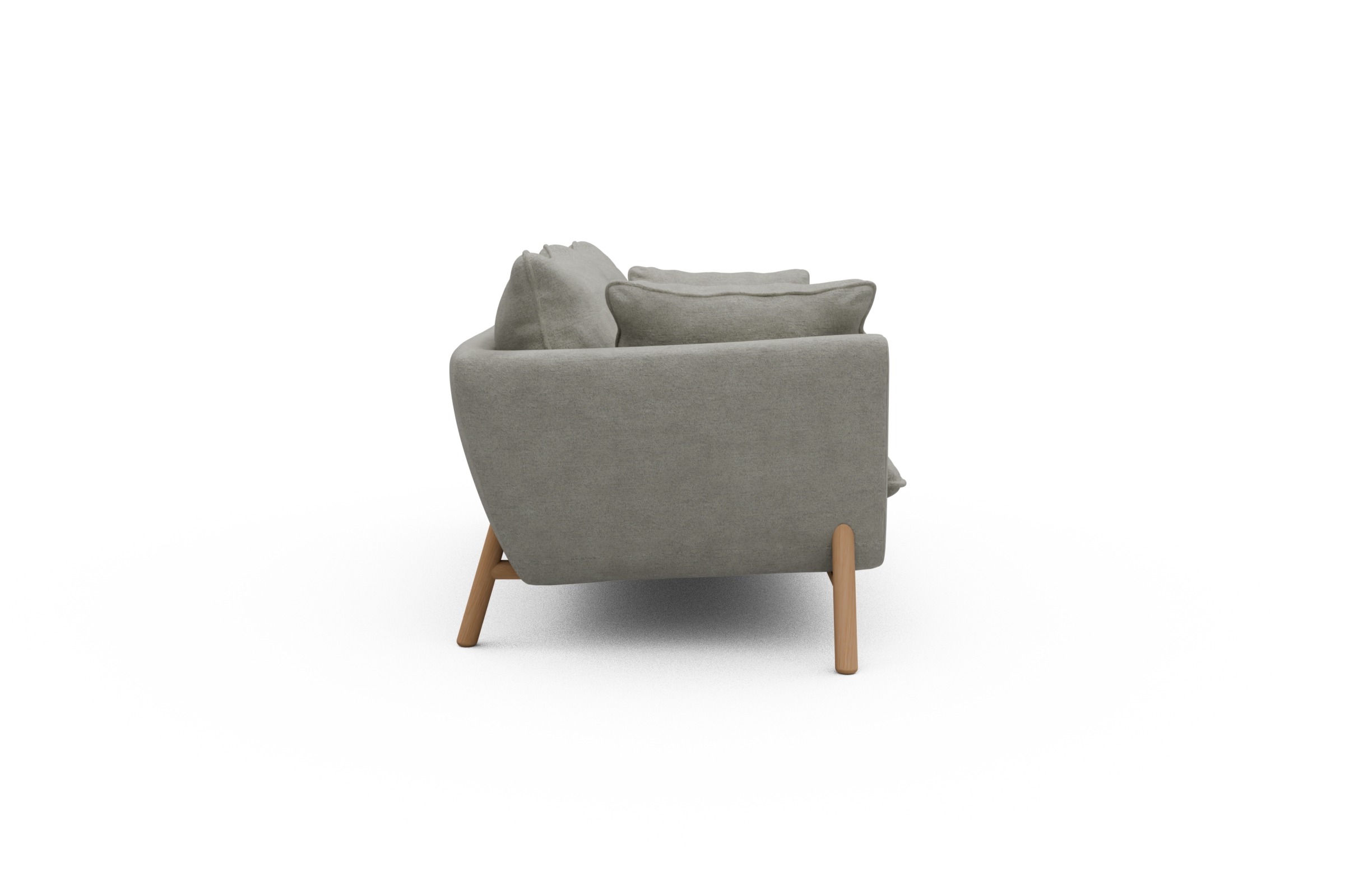 Sofa Emil PREMIUM 2-Sitzer Beinfarbe Eiche Natur Carreno-Moon-Stone-White