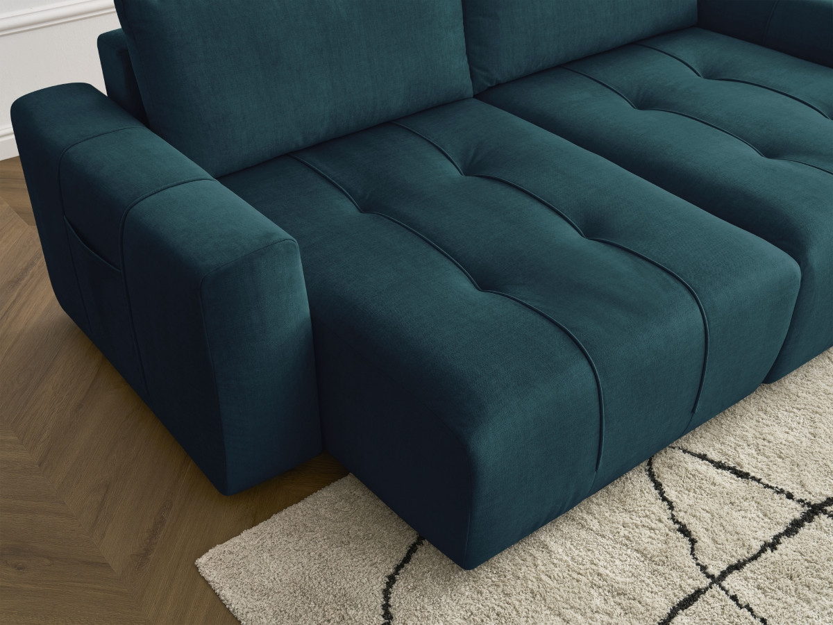 Bobochic Arsene Sofa 4-Sitzer Samt Dunkelblau