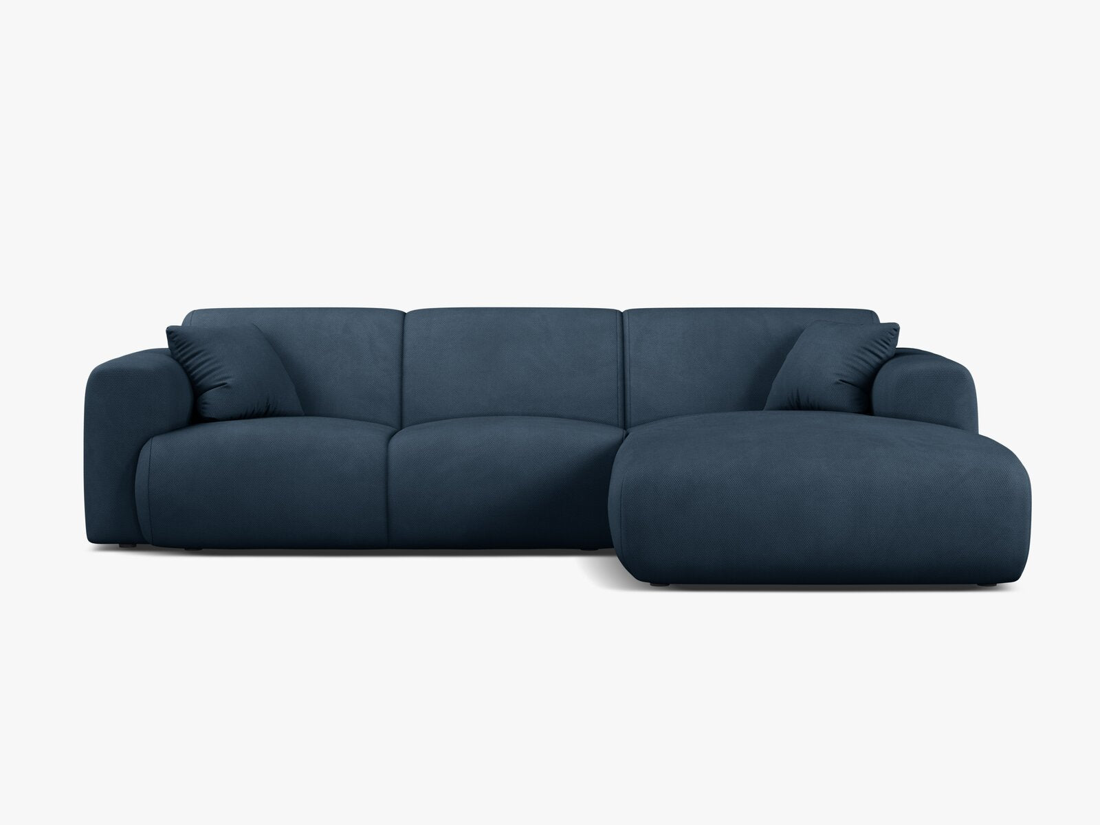 Micadoni Ecksofa Molino 4-Sitzer Rechts Strukturierter Stoff Rebel Königsblau
