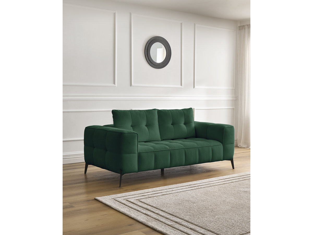 Bobochic Anis Sofa 2-Sitzer Strukturstoff Grün