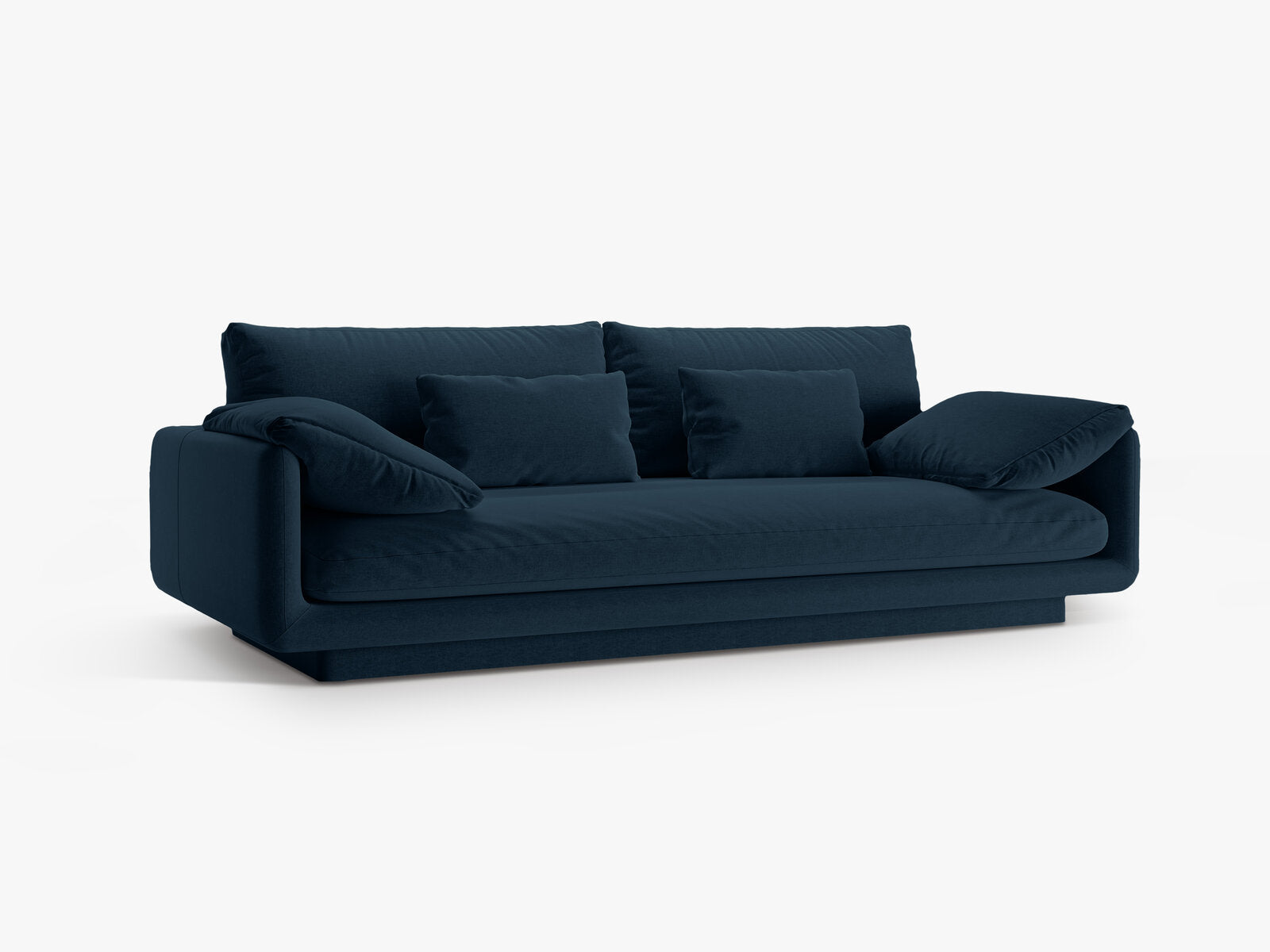 Micadoni Sofa Torino 3-Sitzer Strukturierter Stoff Marineblau