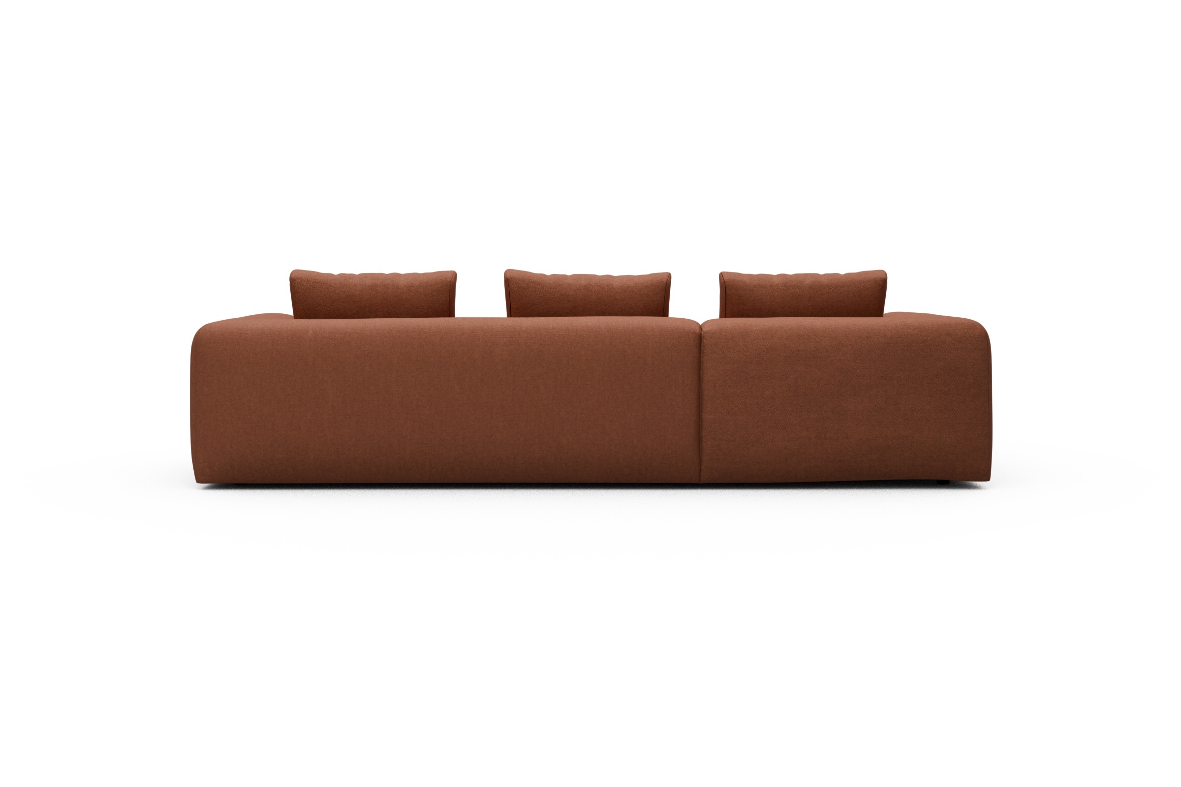 Ecksofa Fred Chaiselongue links mit 2,5-Sitzer Weda-Rust
