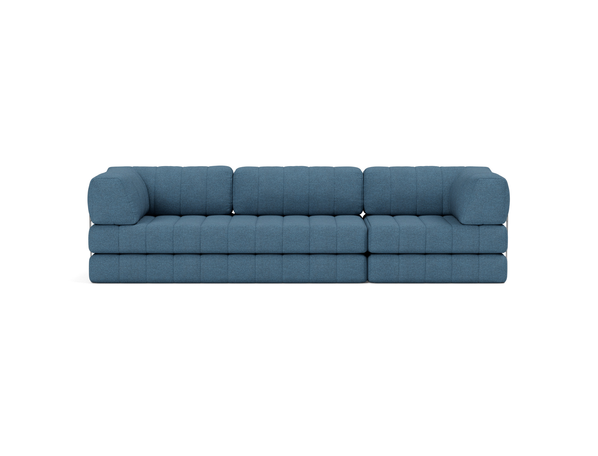 Schlafsofa CozyPad Grand mit Armlehnen Strukturierter Stoff Weda 302-Weda-Blue