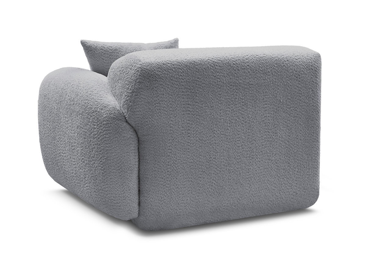 Bobochic Anda Sofamodul 1-Sitzer 104 × 103 cm Chenille Grau Ecke rechts