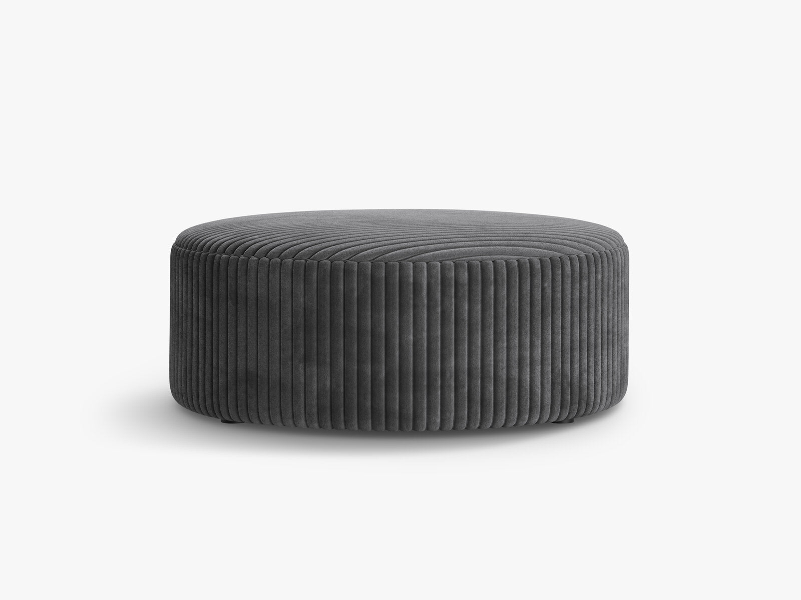 Micadoni Pouf Dia 90cm Kord Tilia Grau