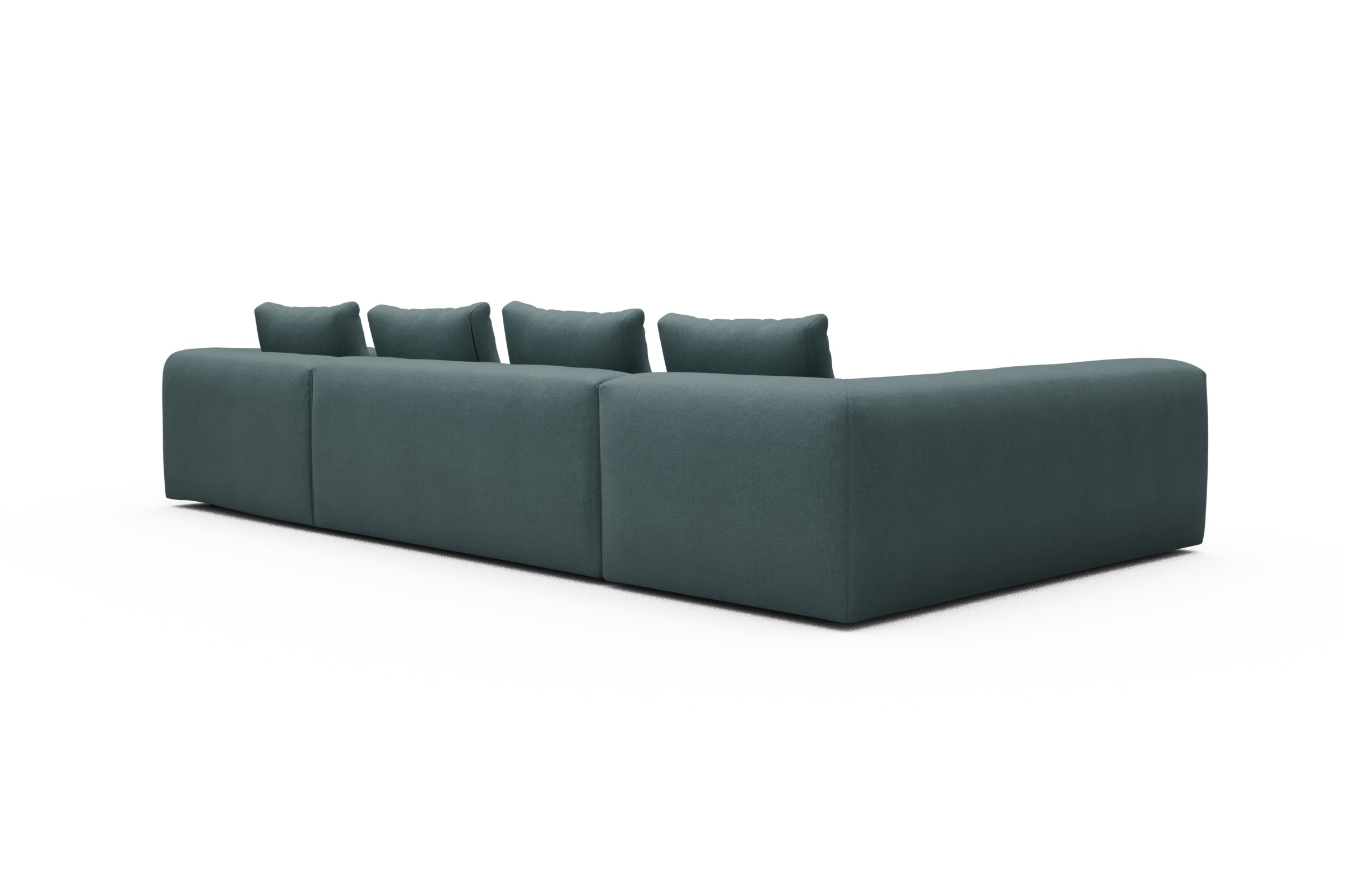 Wohnlandschaft Fred Chaiselongue rechts mit 2-Sitzer und lange Armlehne links Satya-Niagara