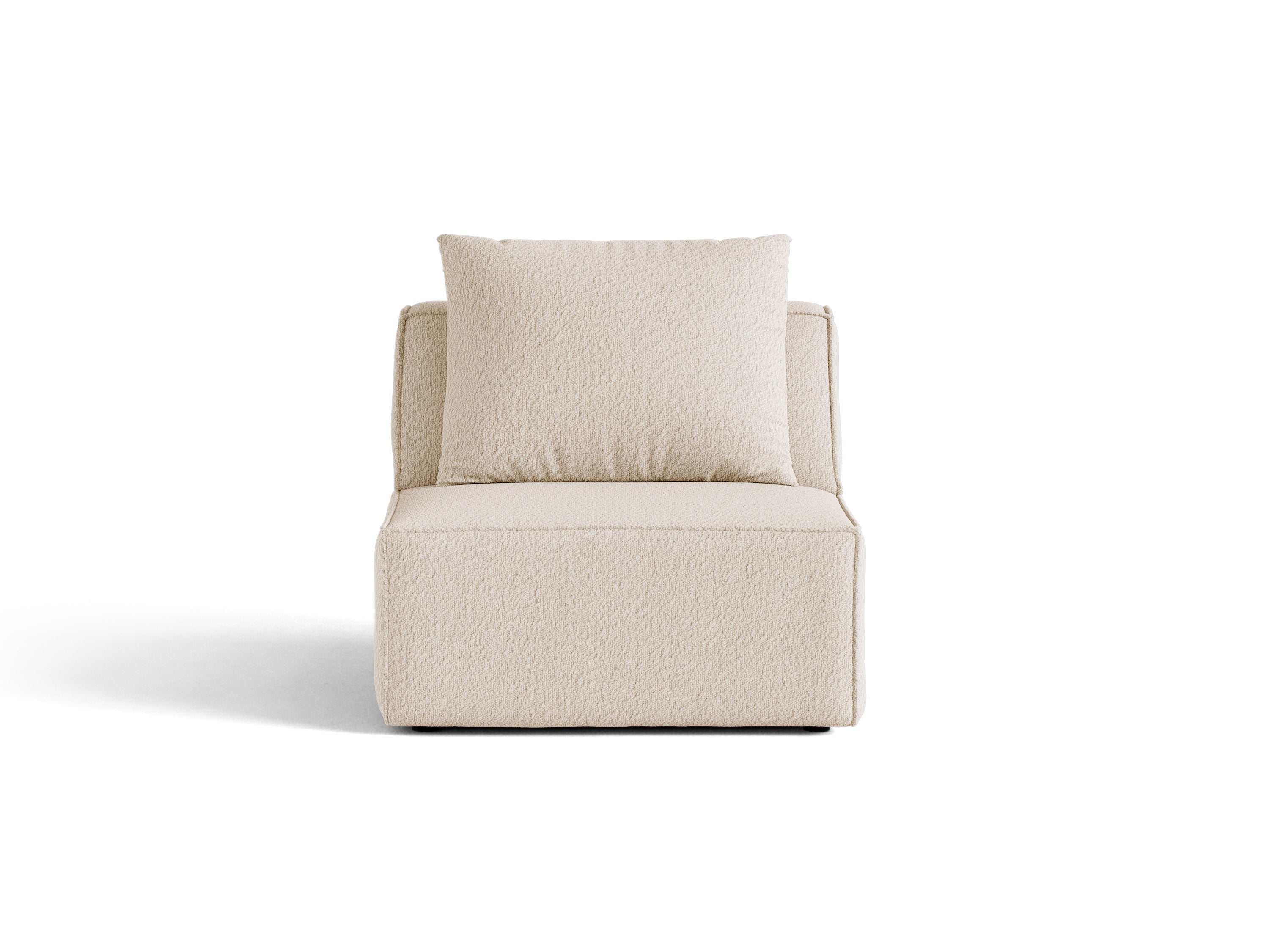 Micadoni Sessel ohne Armlehnen Jodie 1-Sitzer Boucle Baloo Beige