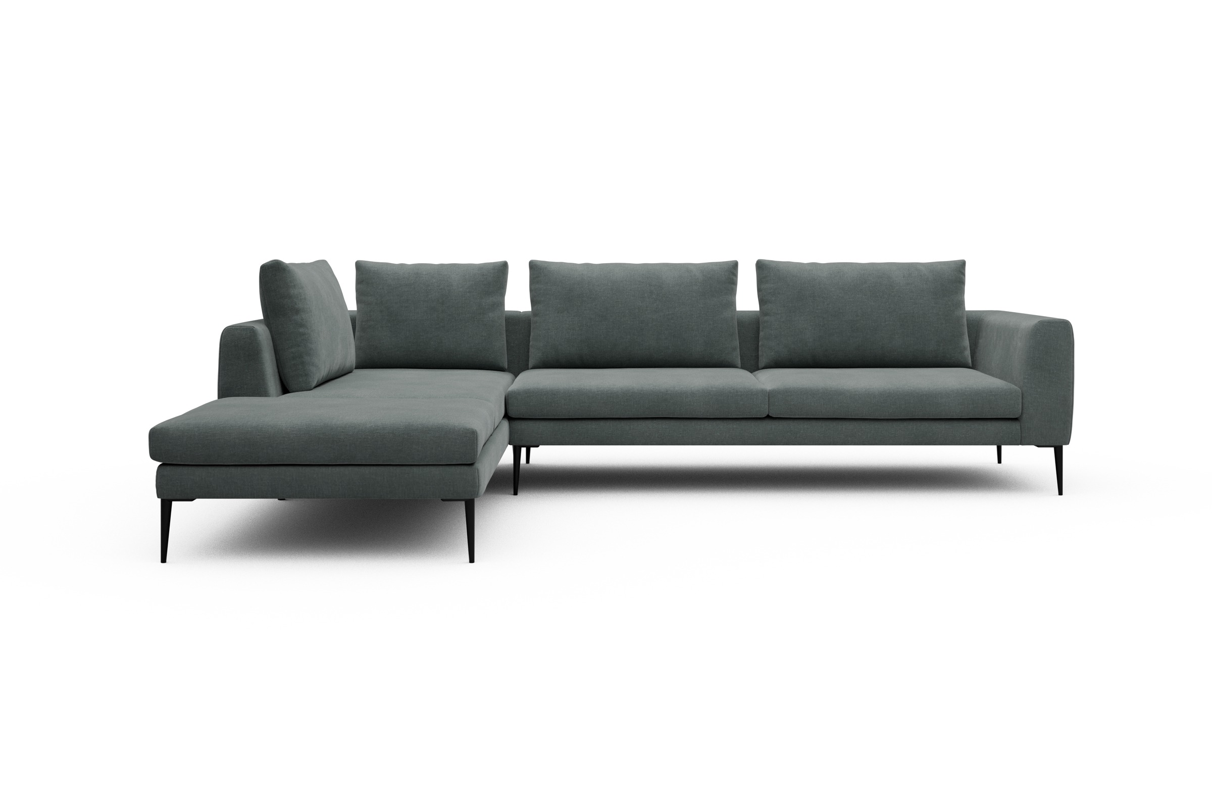 Skandi Home Ecksofa Paul Relax-Ecke rechts mit 3-Sitzer Smooth-Silver-Grey moebelfaktor