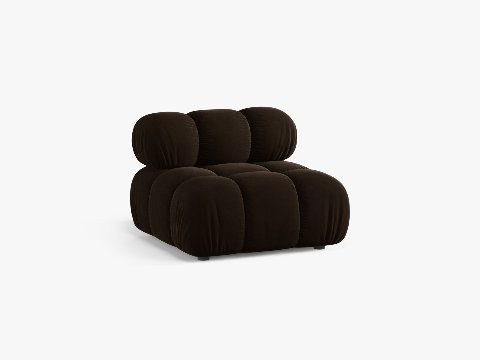 Micadoni Armloses Modul Bellis Samt Bluvel Dunkelbraun