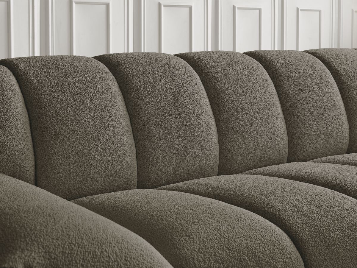 Bobochic Hayden Sofa 2-Sitzer Bouclé-Stoff Braun