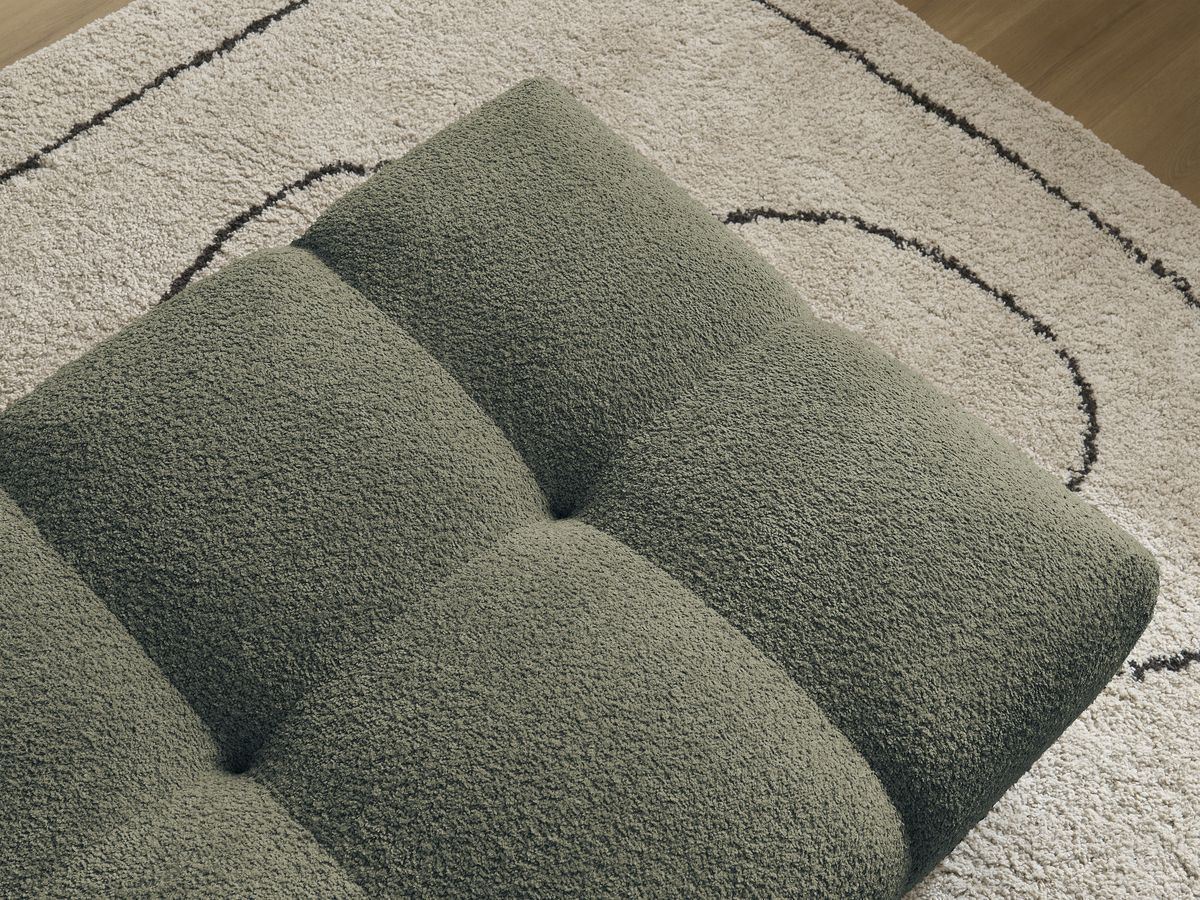 Bobochic Anakin Pouf Bouclé-Stoff Grün
