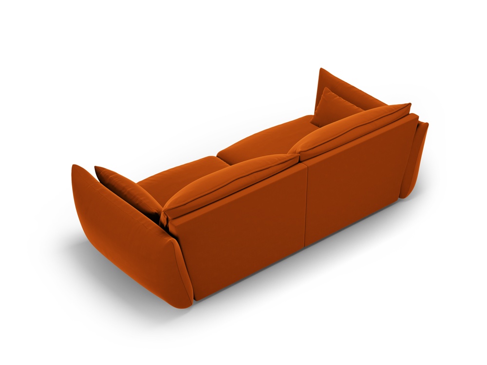 Cosmopolitan Design Sofa Matera 3-Sitzer Samt Salvador Terrakotta