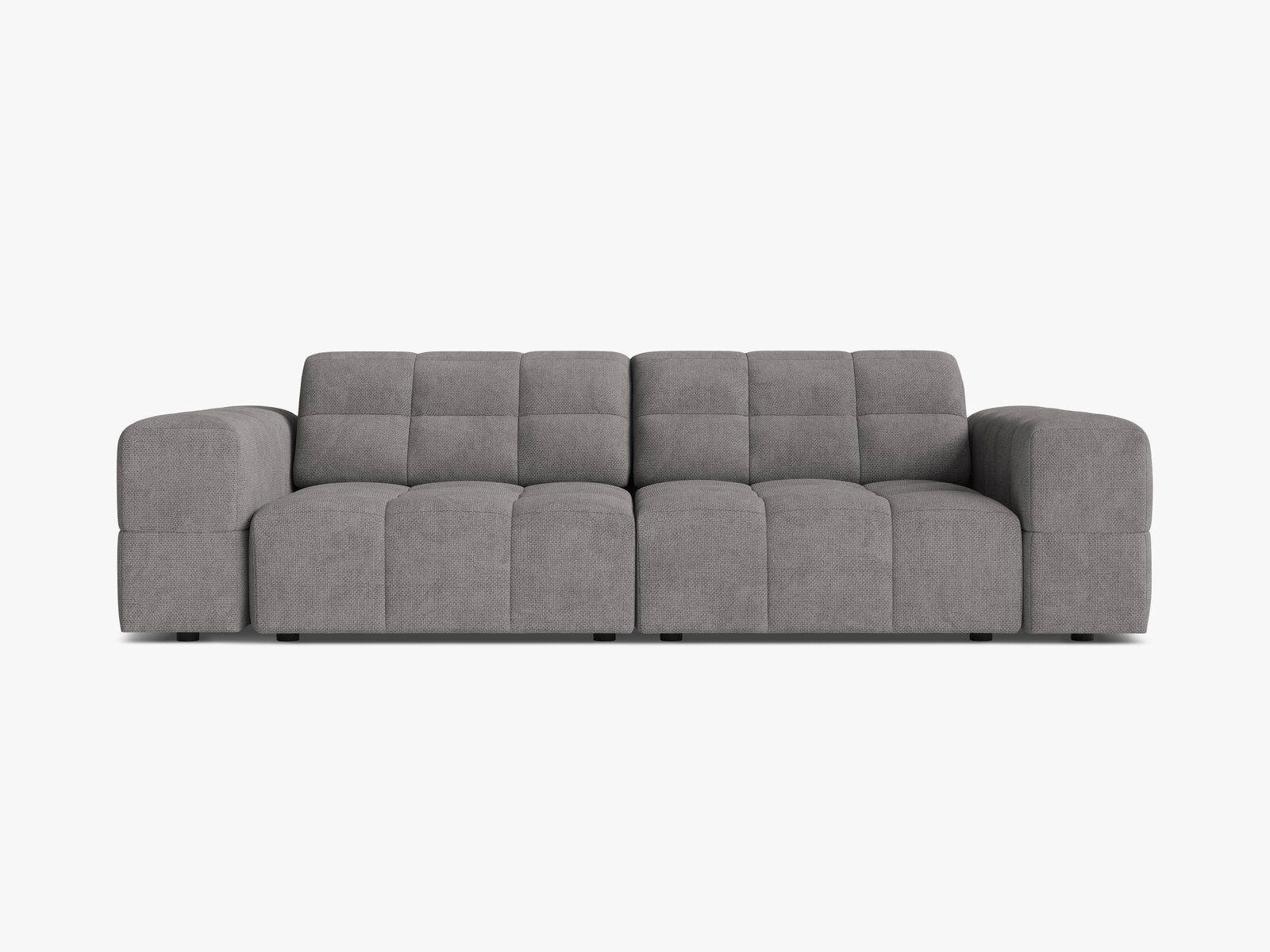 Micadoni Sofa Jennifer 3-Sitzer Chenille Eden Hellgrau
