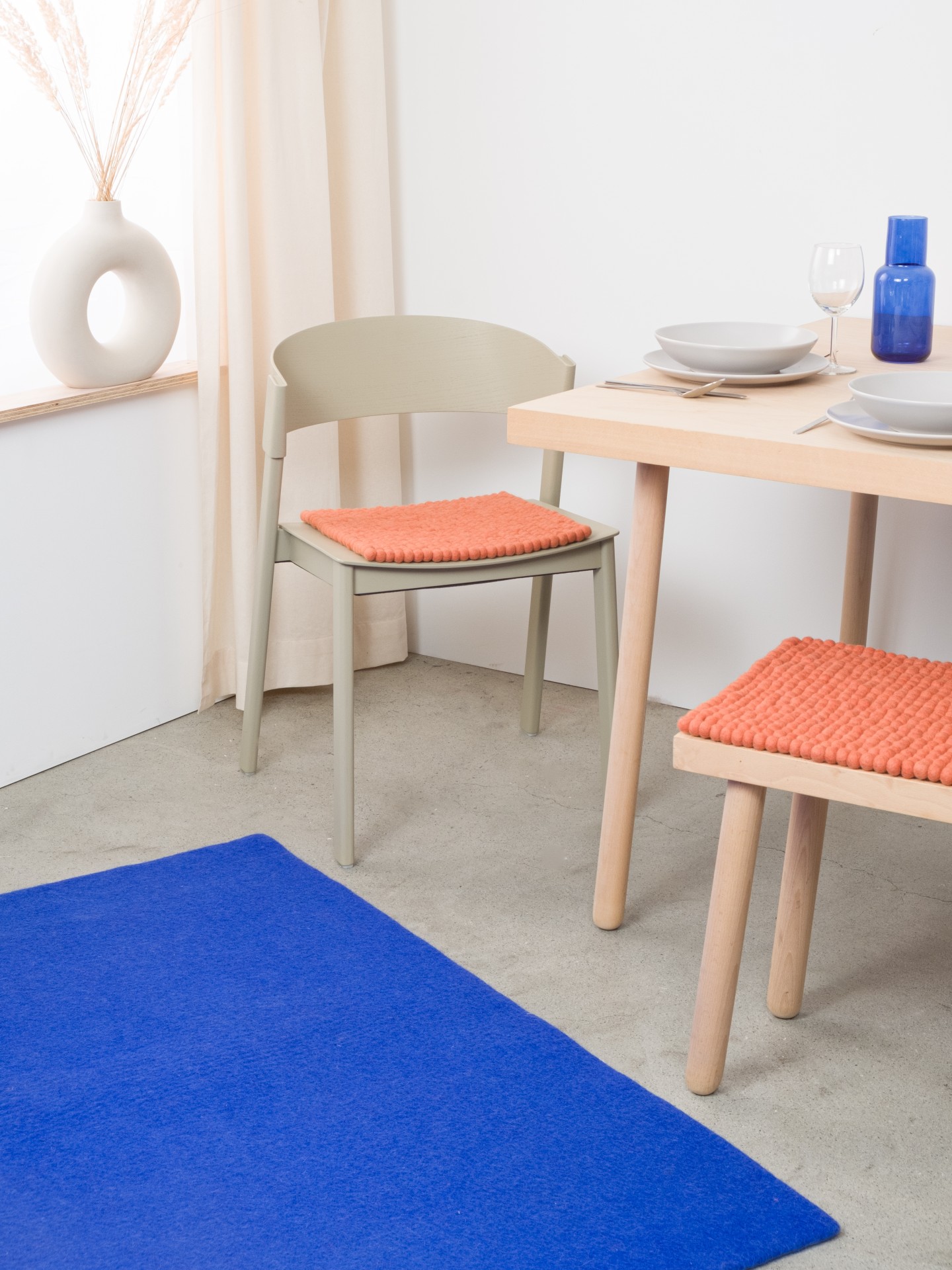 myfelt Lea - Filzkugel Sitzauflage quadratisch