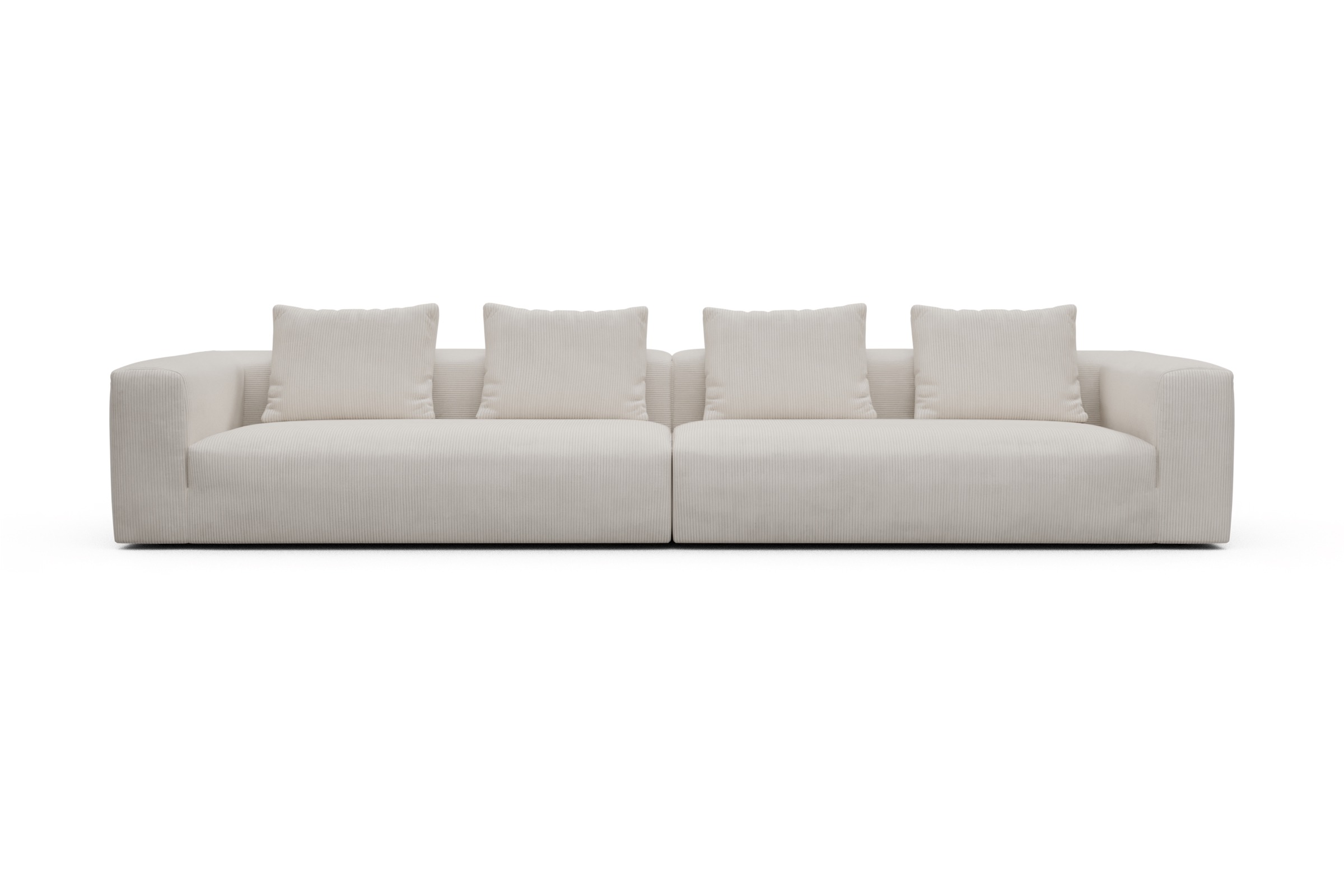 Skandi Home Modulares XXL Sofa Fred 5-Sitzer Corduroy-Ivory moebelfaktor