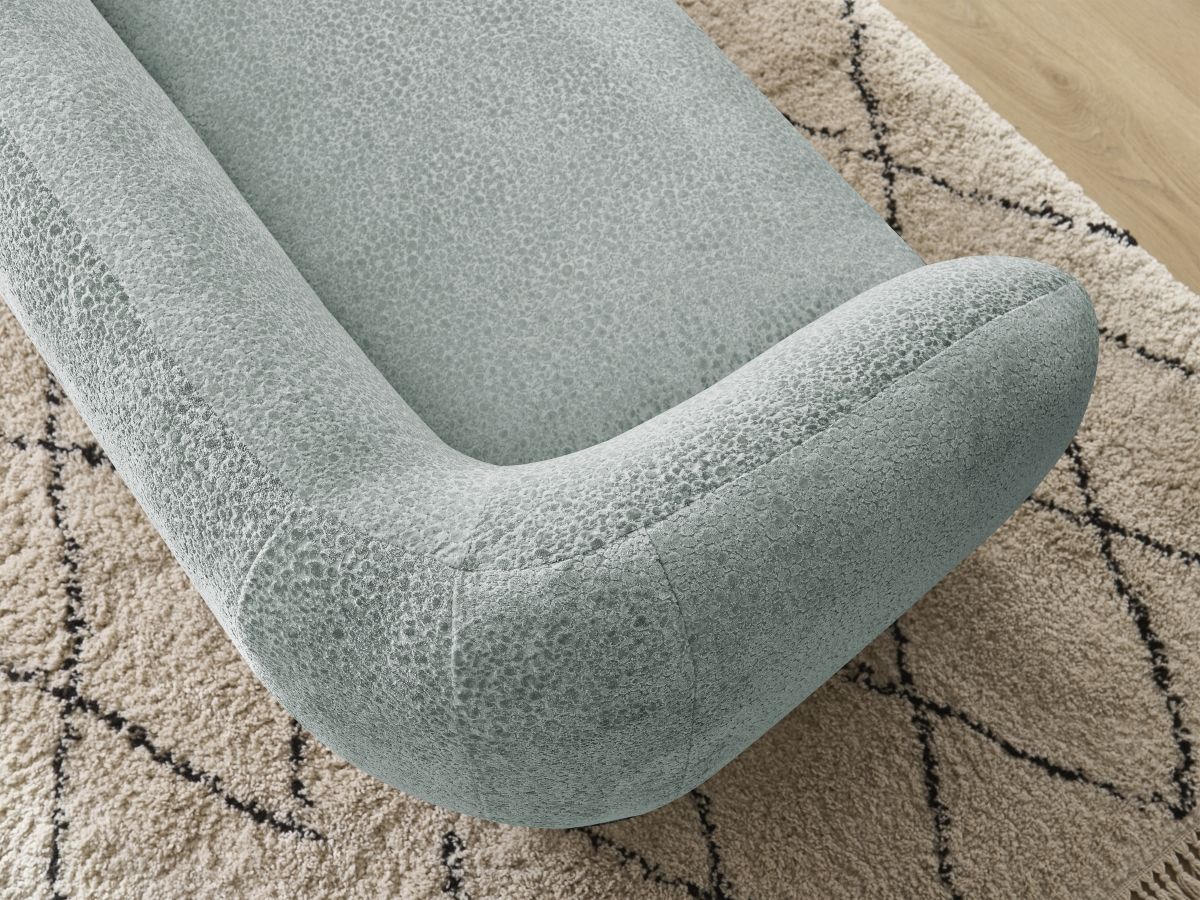 Bobochic Celine Sofa 2-Sitzer Strukturstoff Hellblau